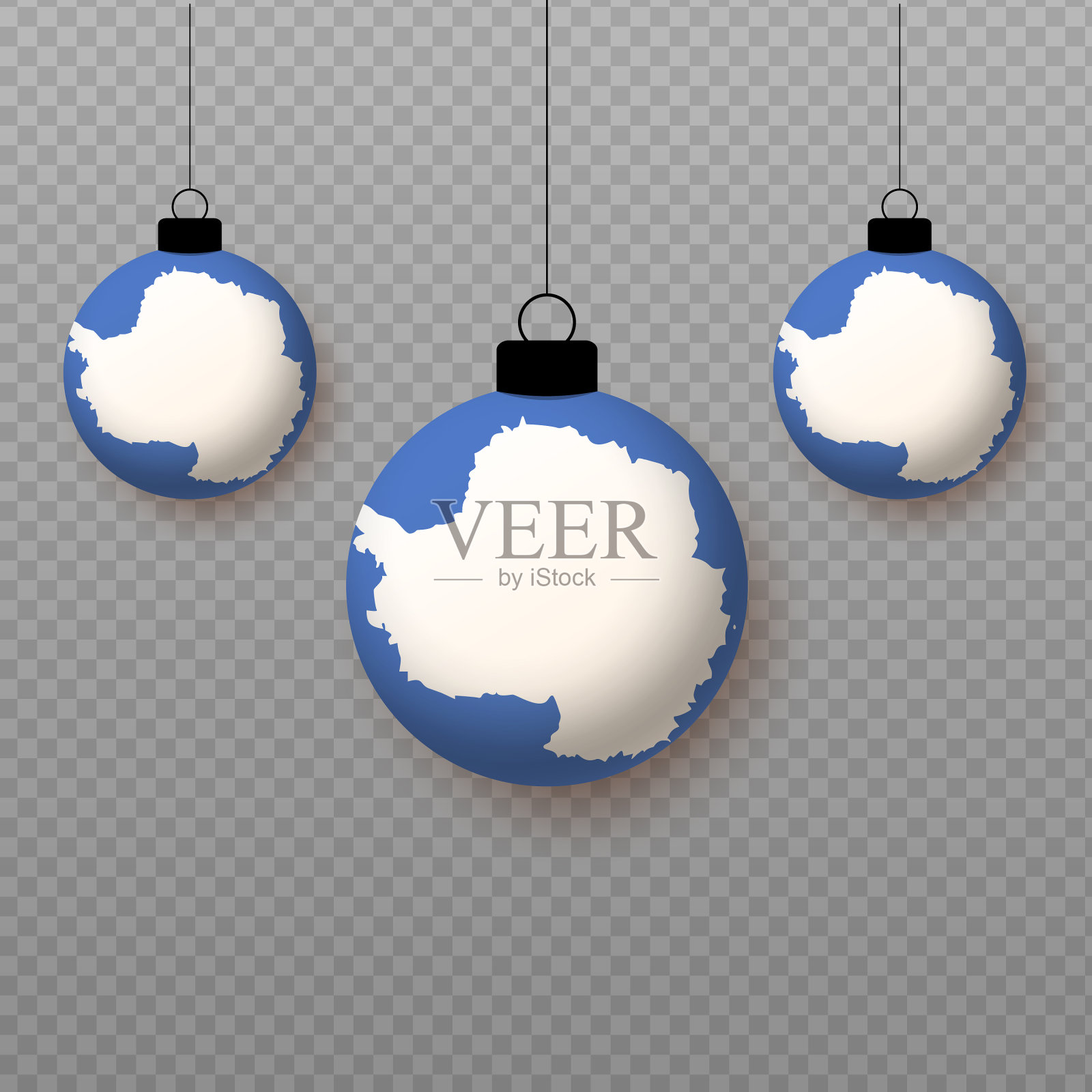 现实的南极洲旗与飞行的光插画图片素材