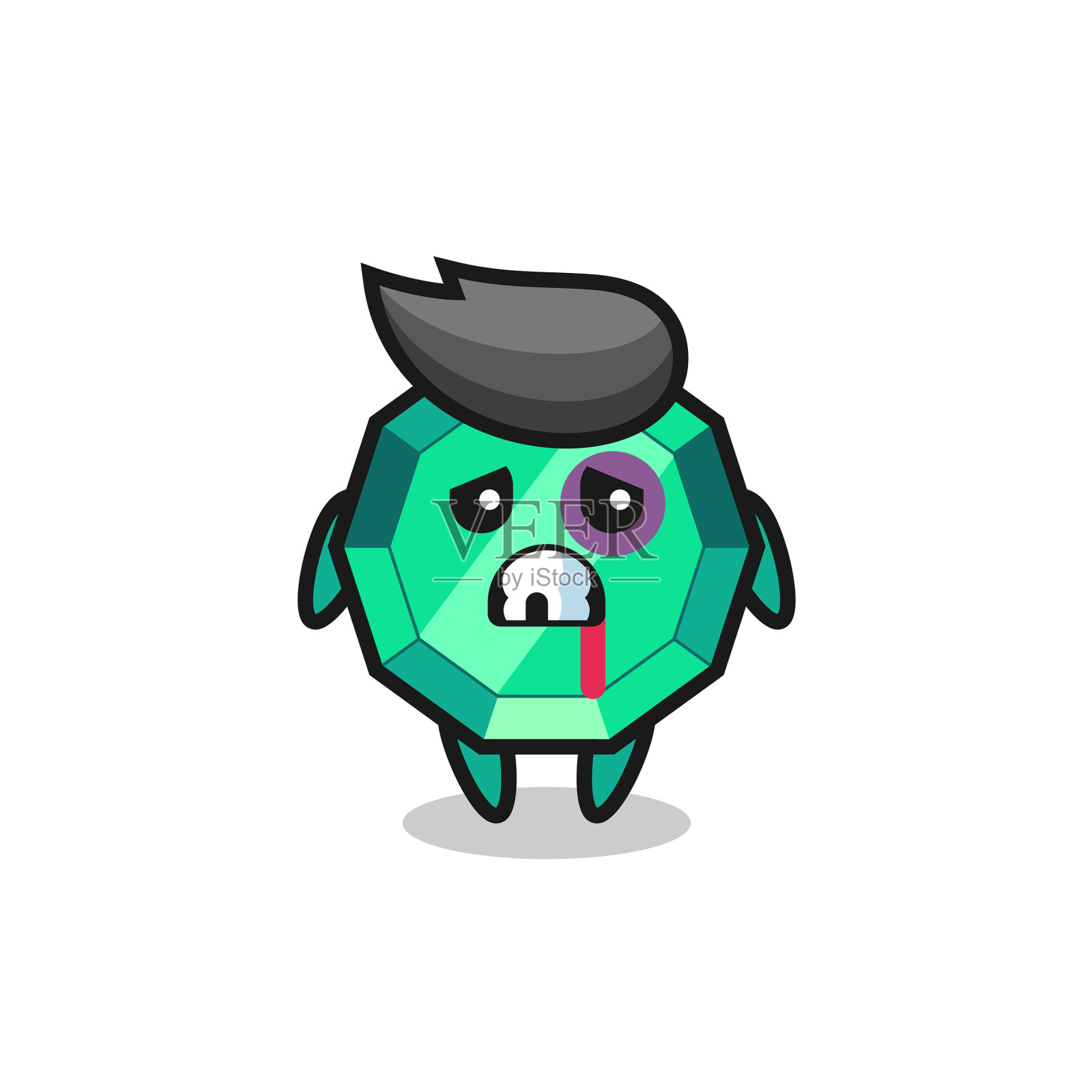 受伤的翡翠宝石性格带着瘀伤设计元素图片