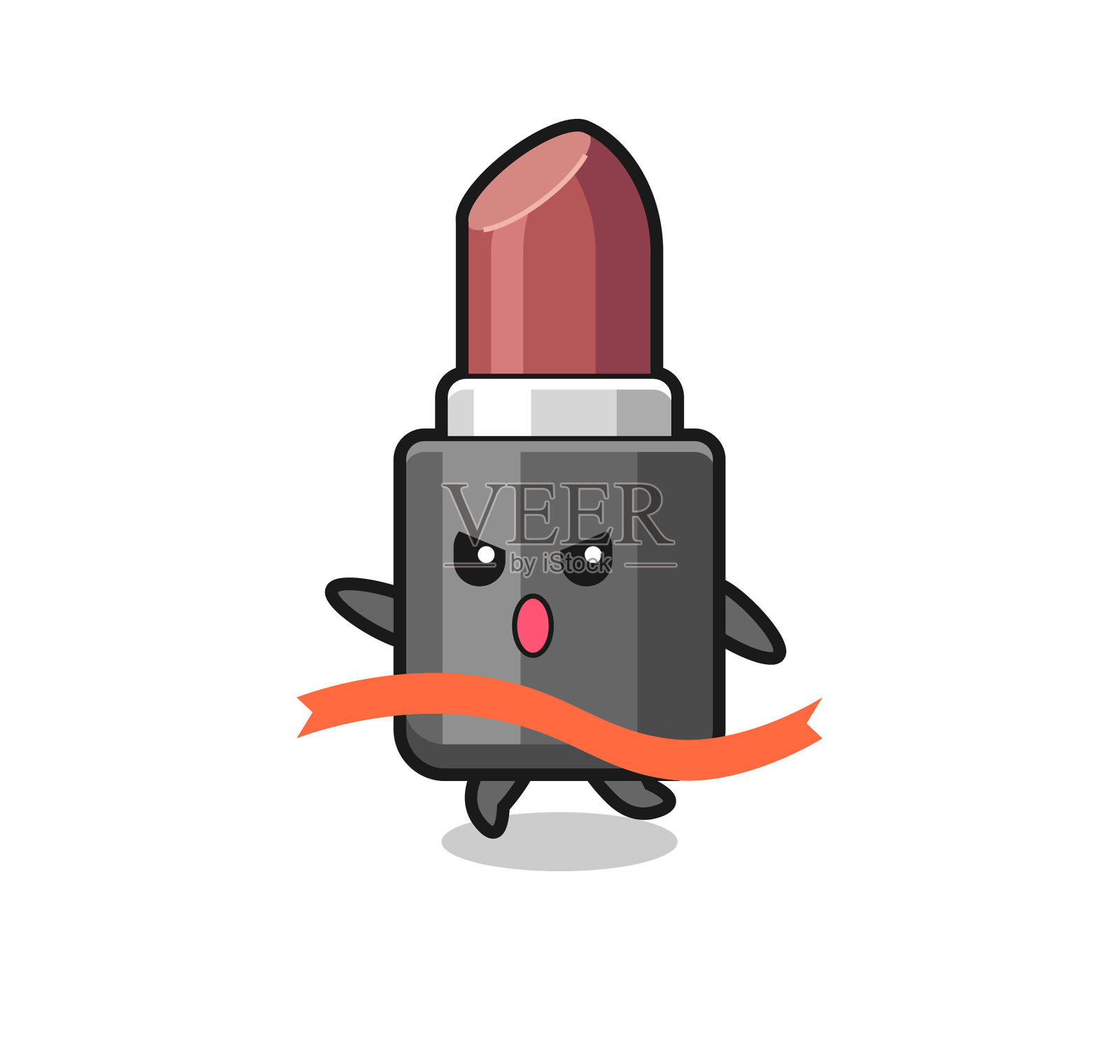 可爱的口红快到终点了设计元素图片