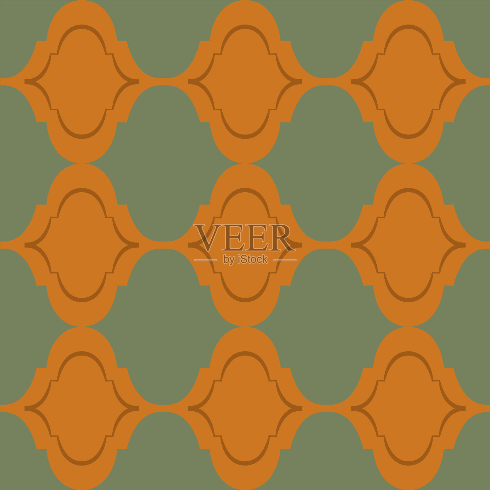 罗马弧形抽象无缝图案插画图片素材