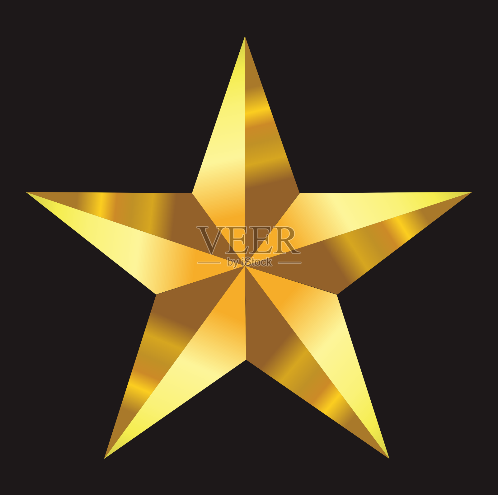 矢量五角星金色喜庆元素设计元素图片