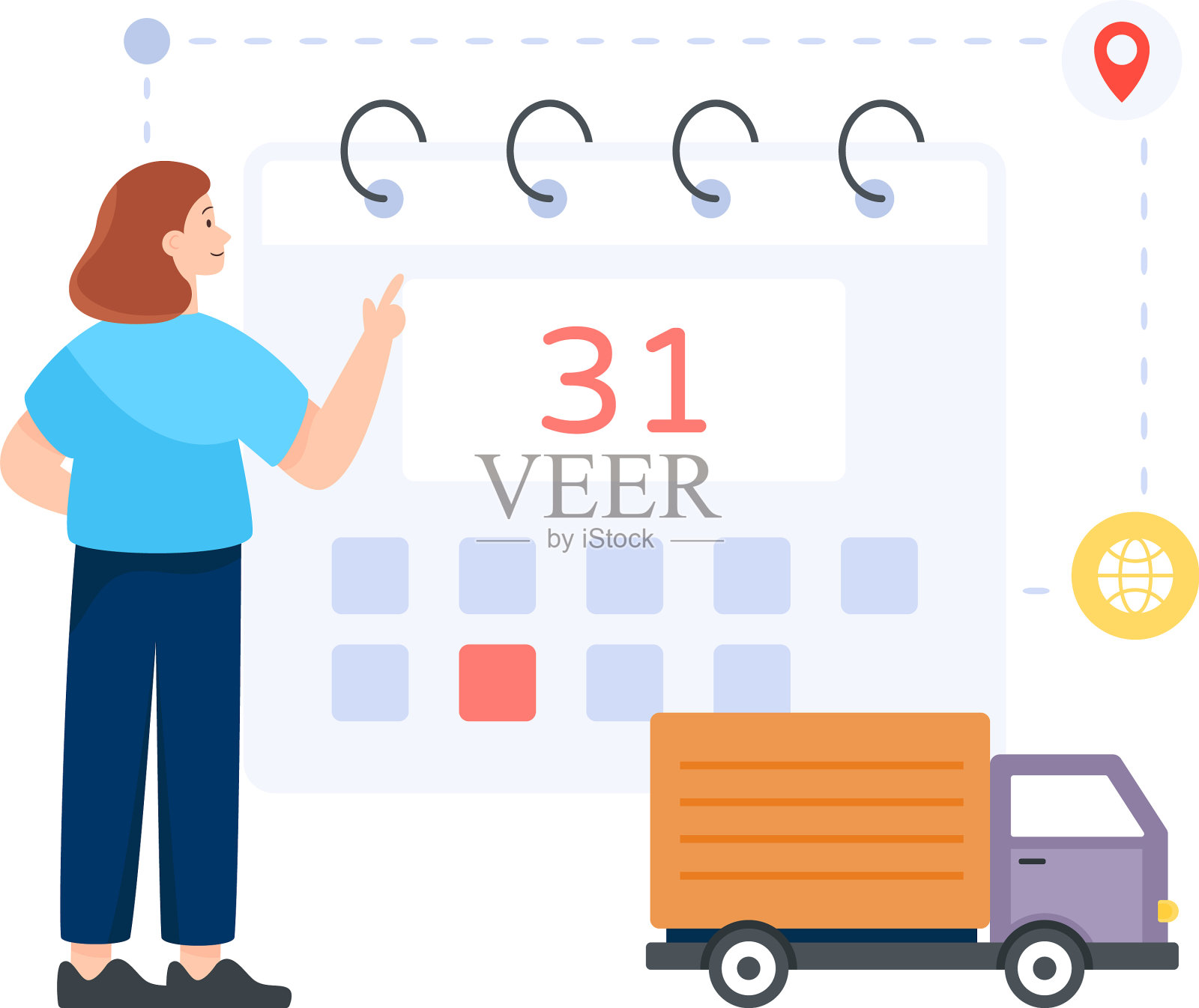 交货日期插画图片素材