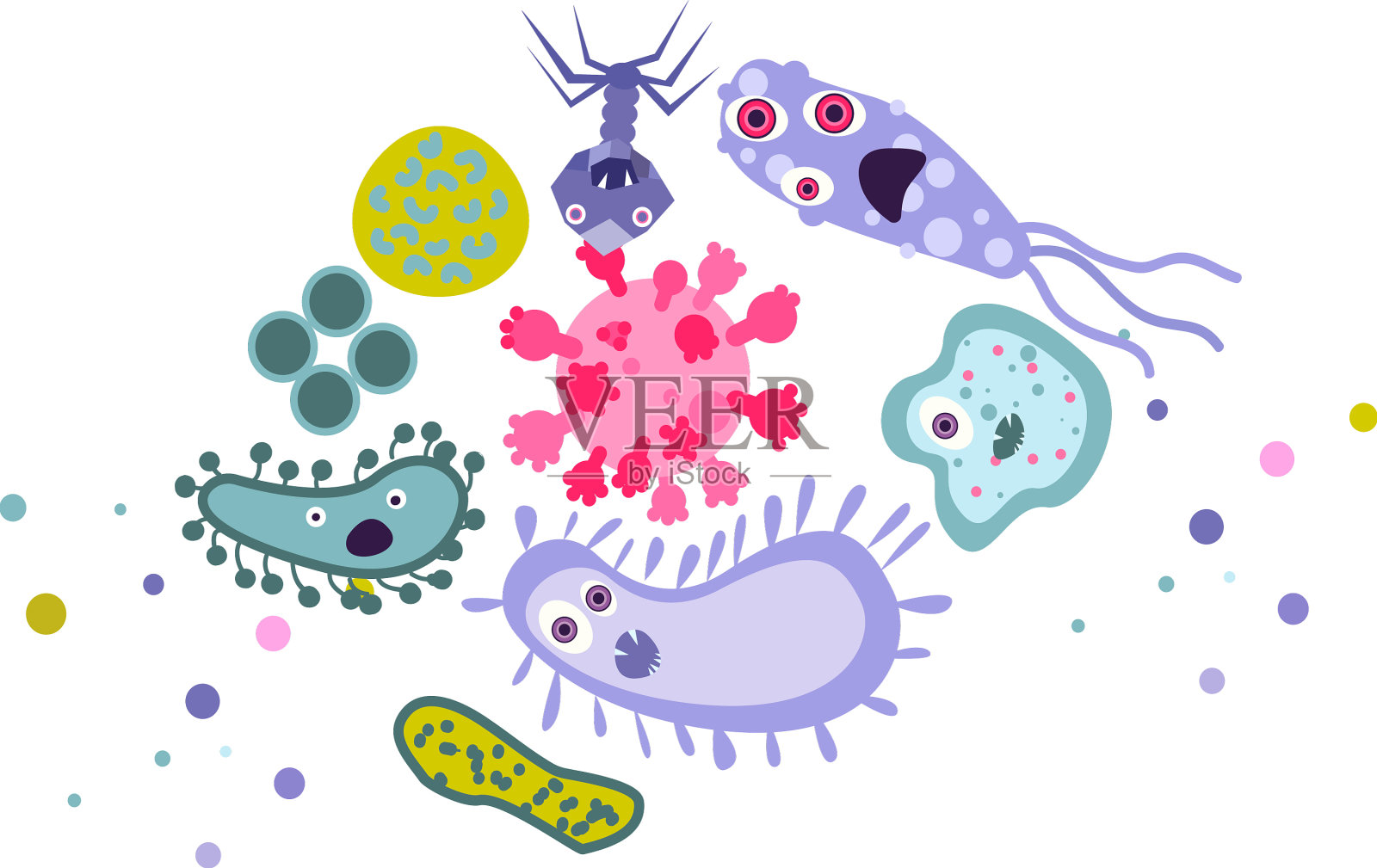 病毒怪物卫生成分插画图片素材