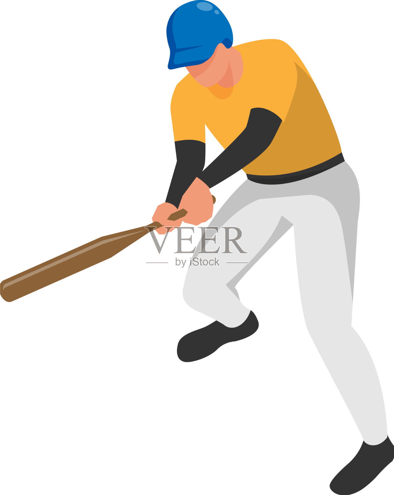 棒球棒运动员作文设计元素图片