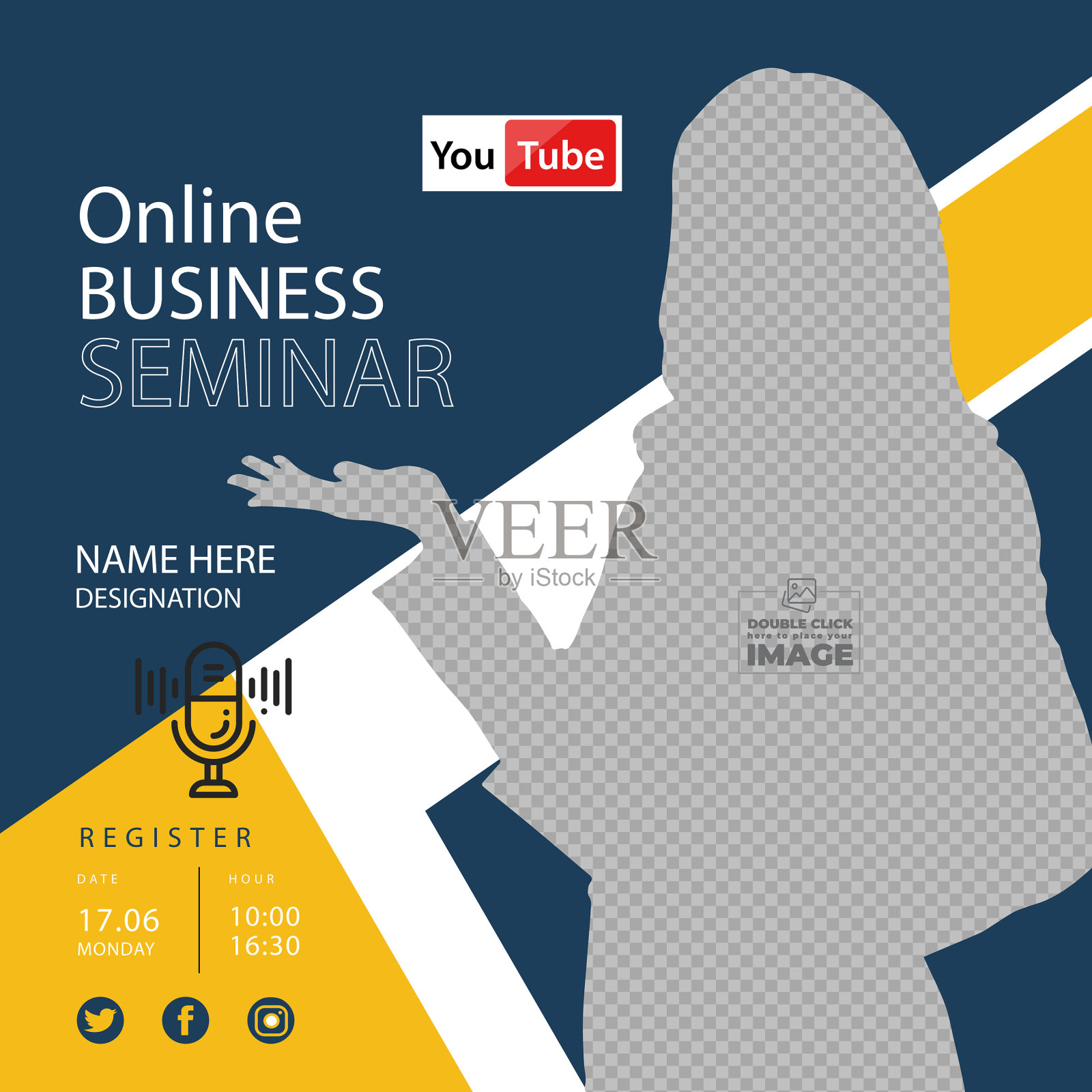 商业天才社交媒体和instagram帖子设计模板素材