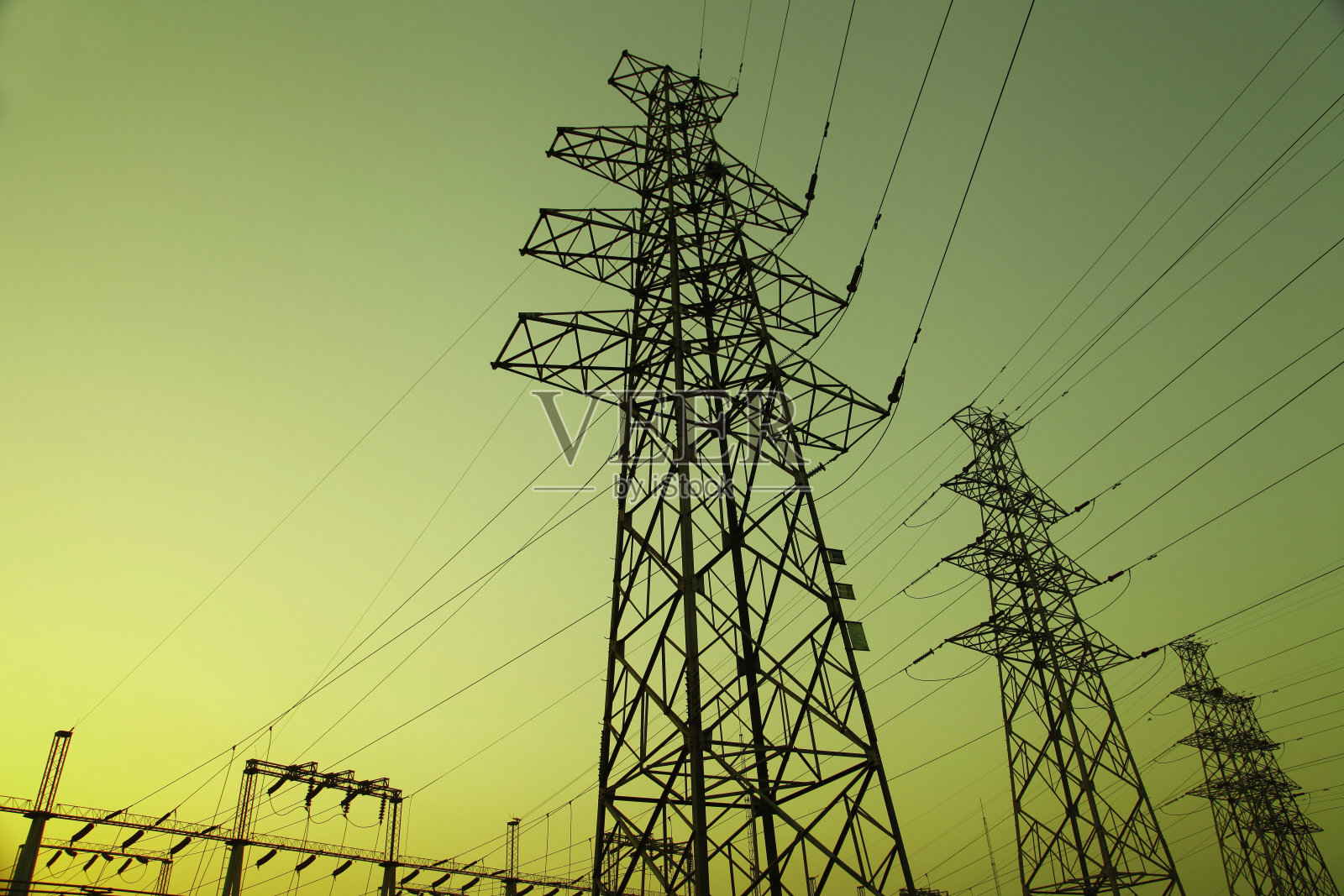 高压电塔线路照片摄影图片