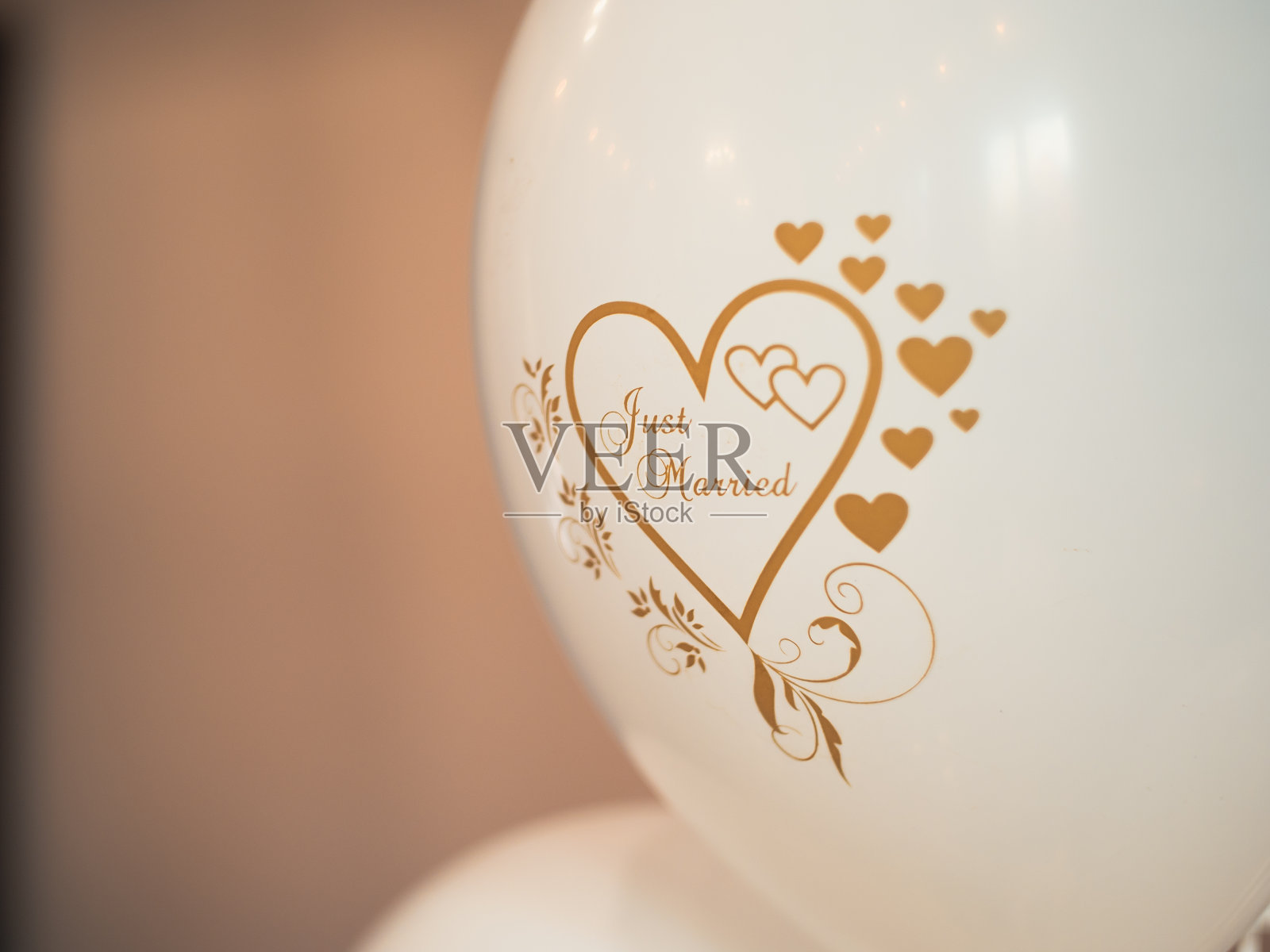 结婚气球刚结婚的装饰品照片摄影图片