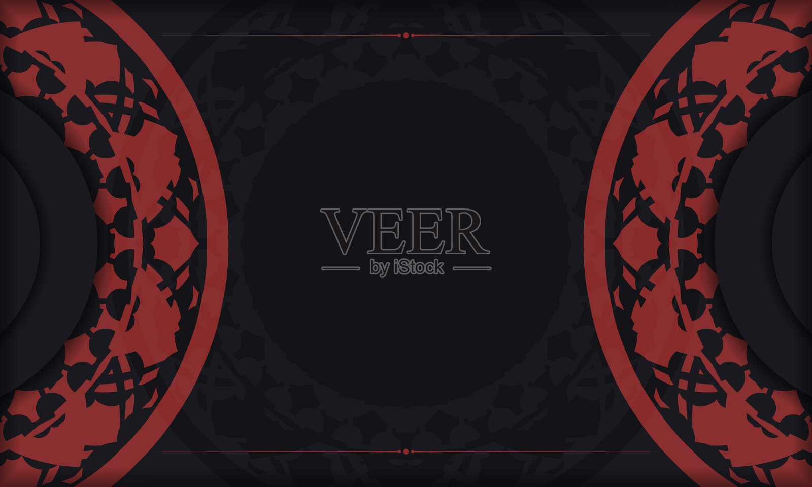 模板明信片印刷设计与希腊插画图片素材