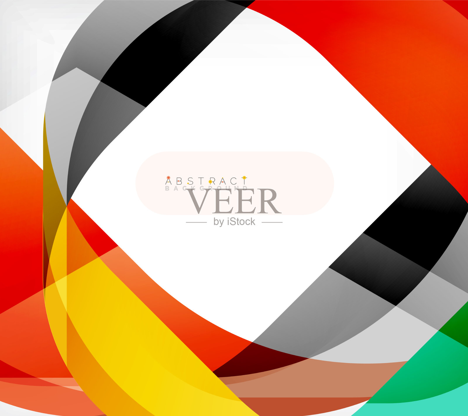 抽象的带有重叠波的正方形形状插画图片素材