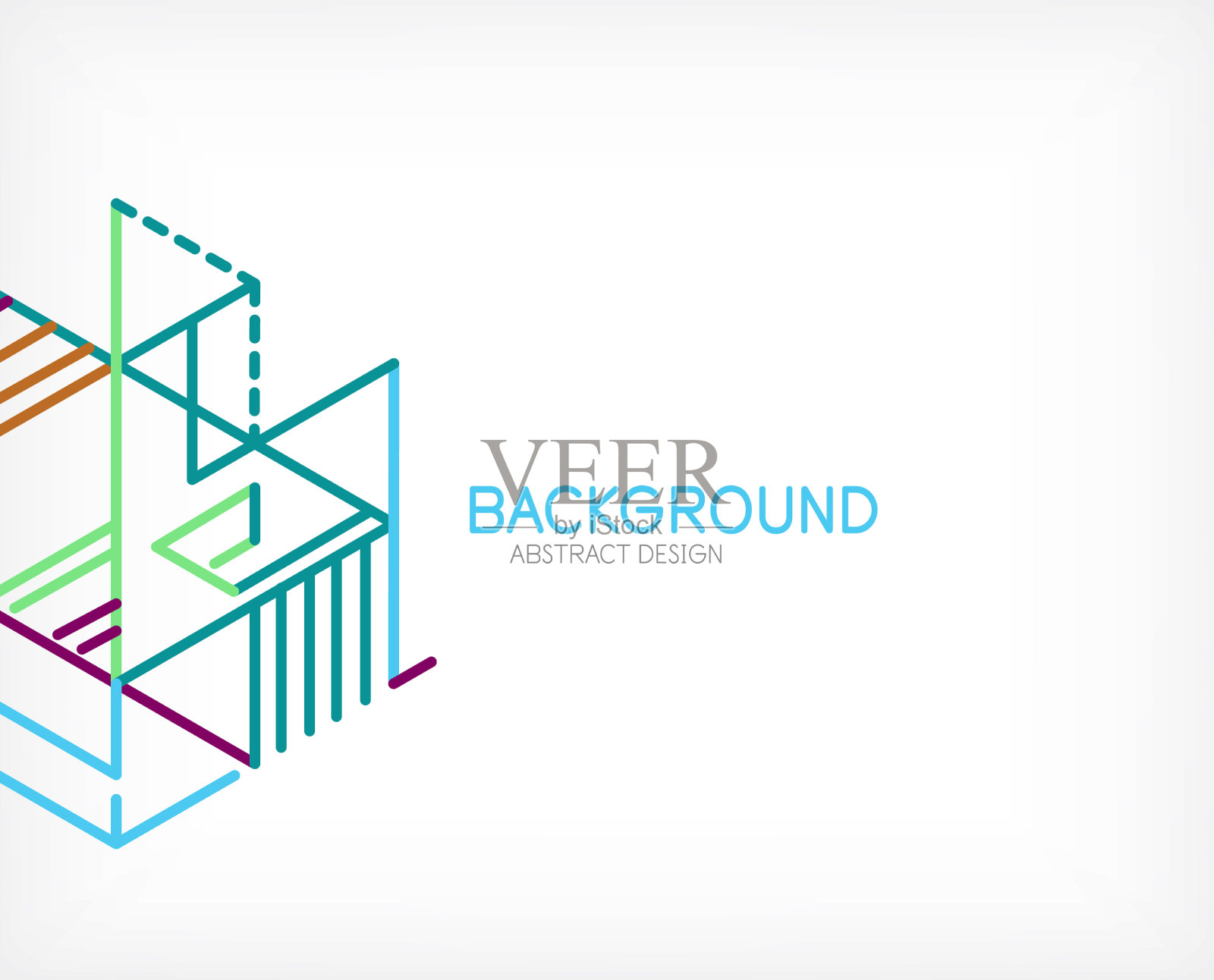 抽象的背景色线在白色上插画图片素材