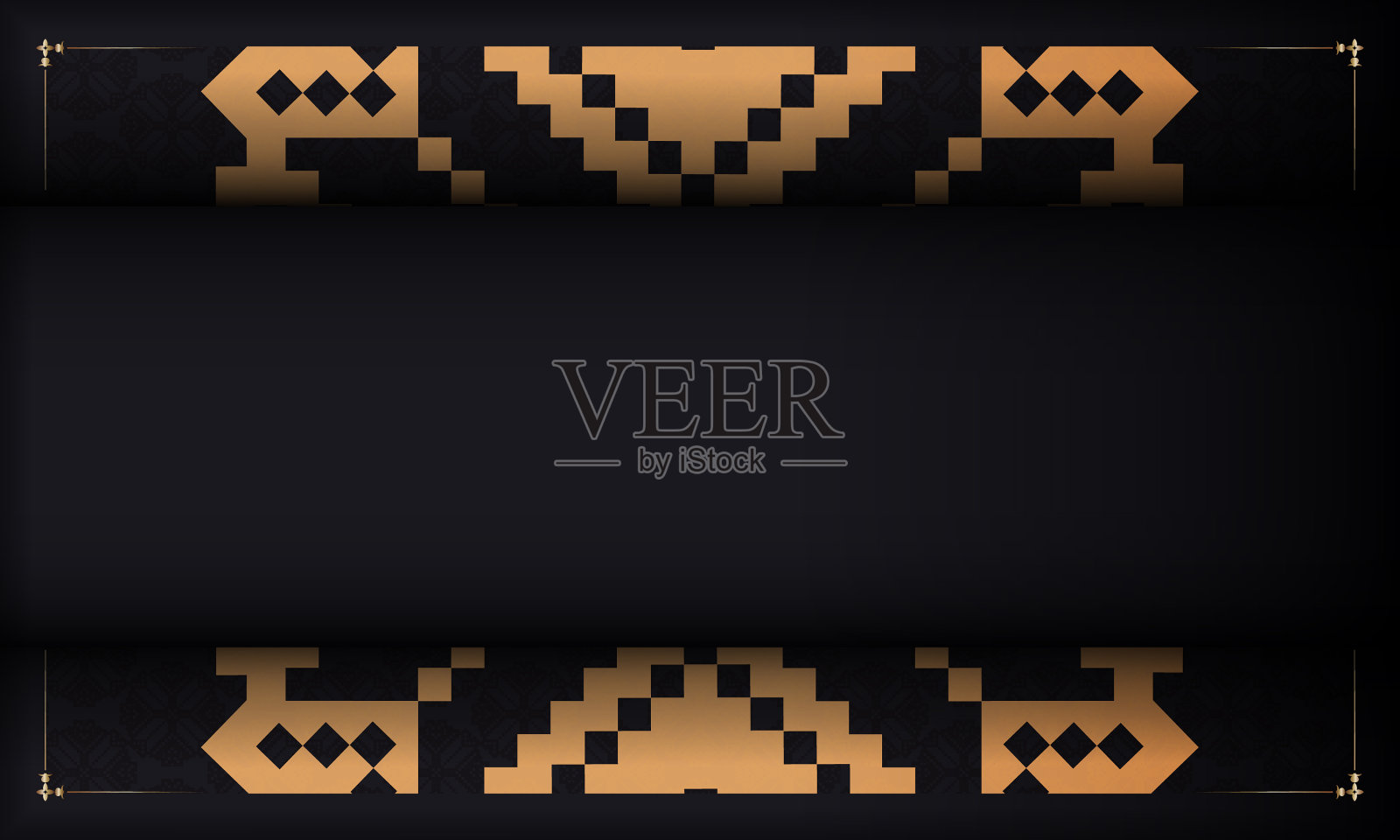 明信片设计与豪华的图案黑色插画图片素材