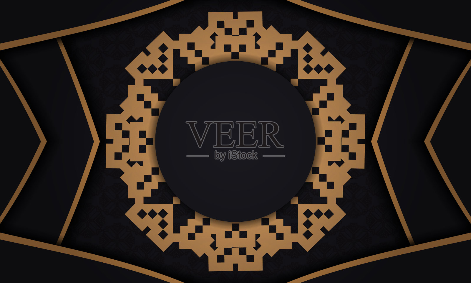 模板明信片印刷设计与豪华插画图片素材