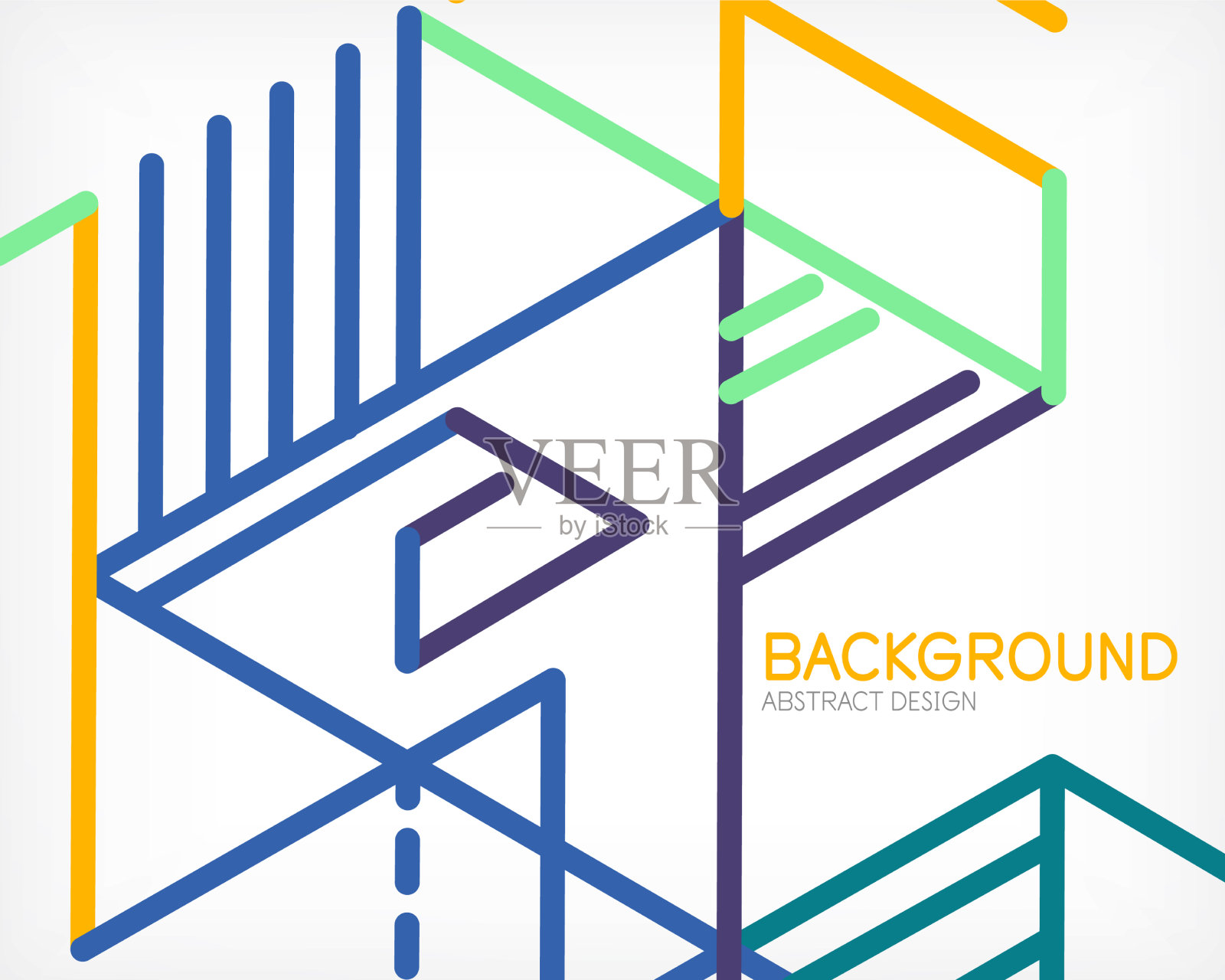 抽象的背景色线在白色上插画图片素材