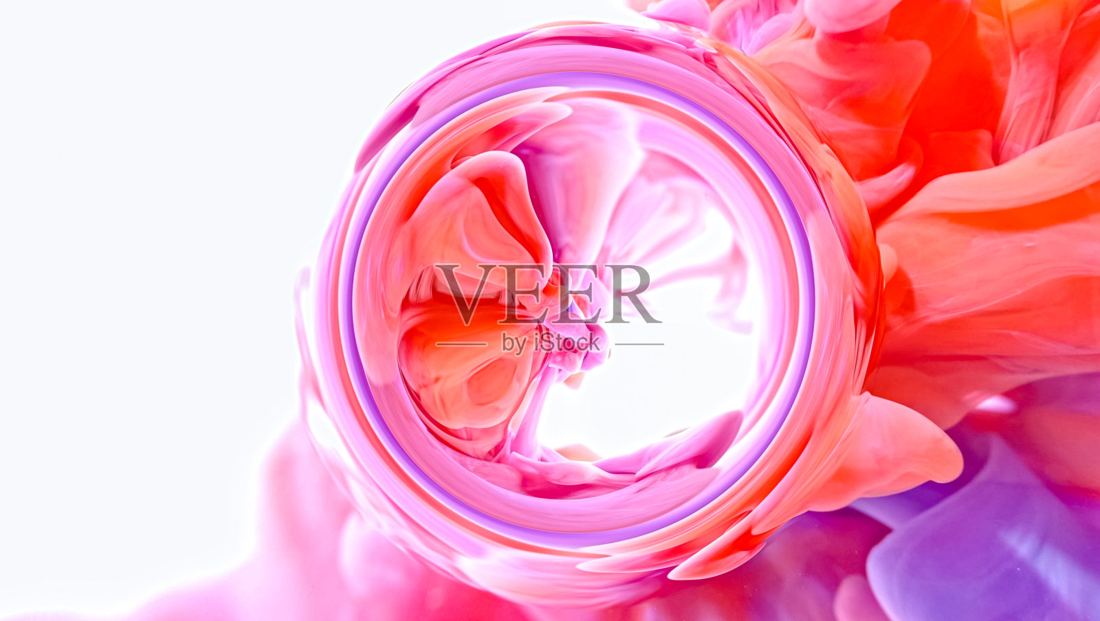 流体艺术抽象的背景色水墨在水的混合照片摄影图片