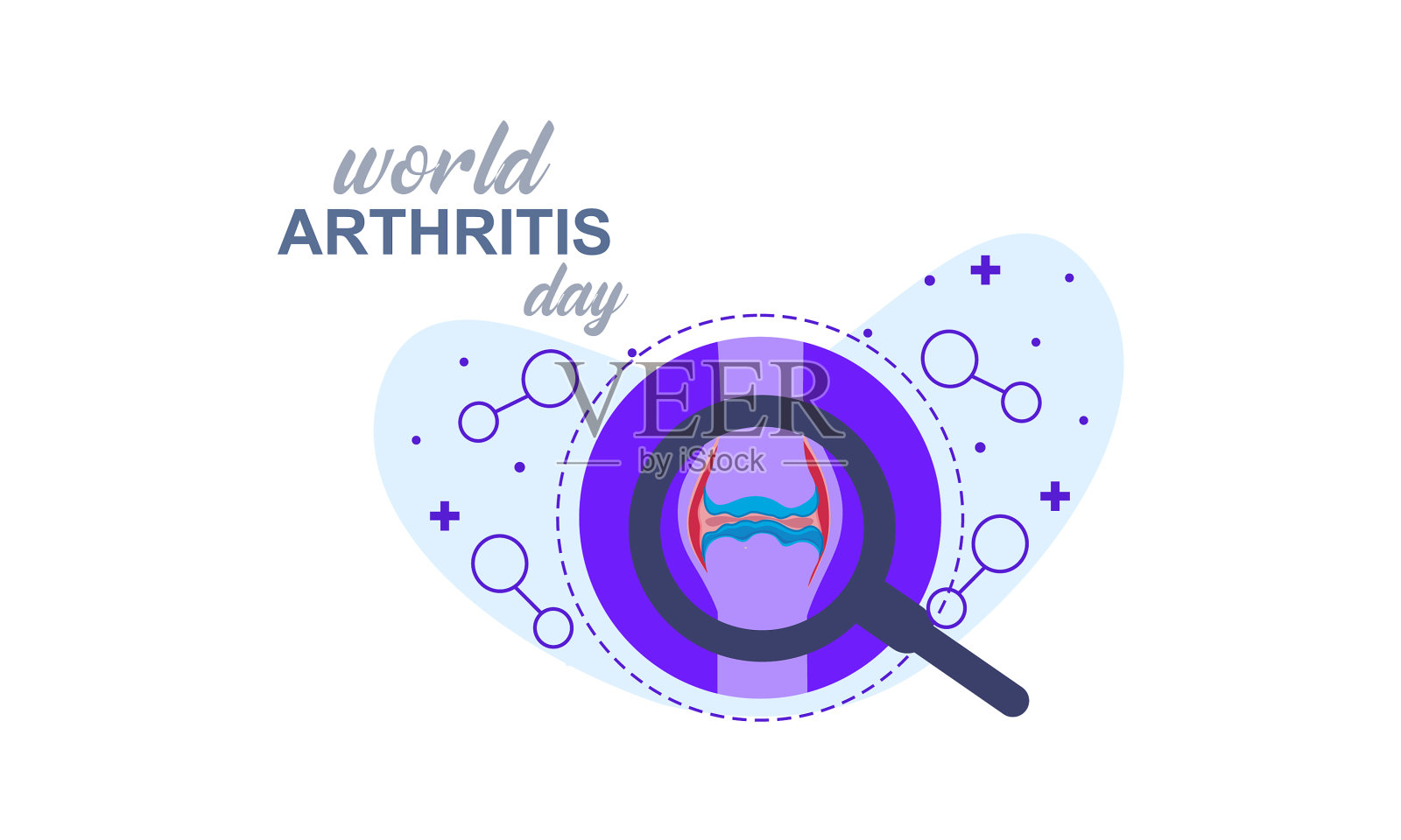 扁平世界关节炎日背景插画图片素材