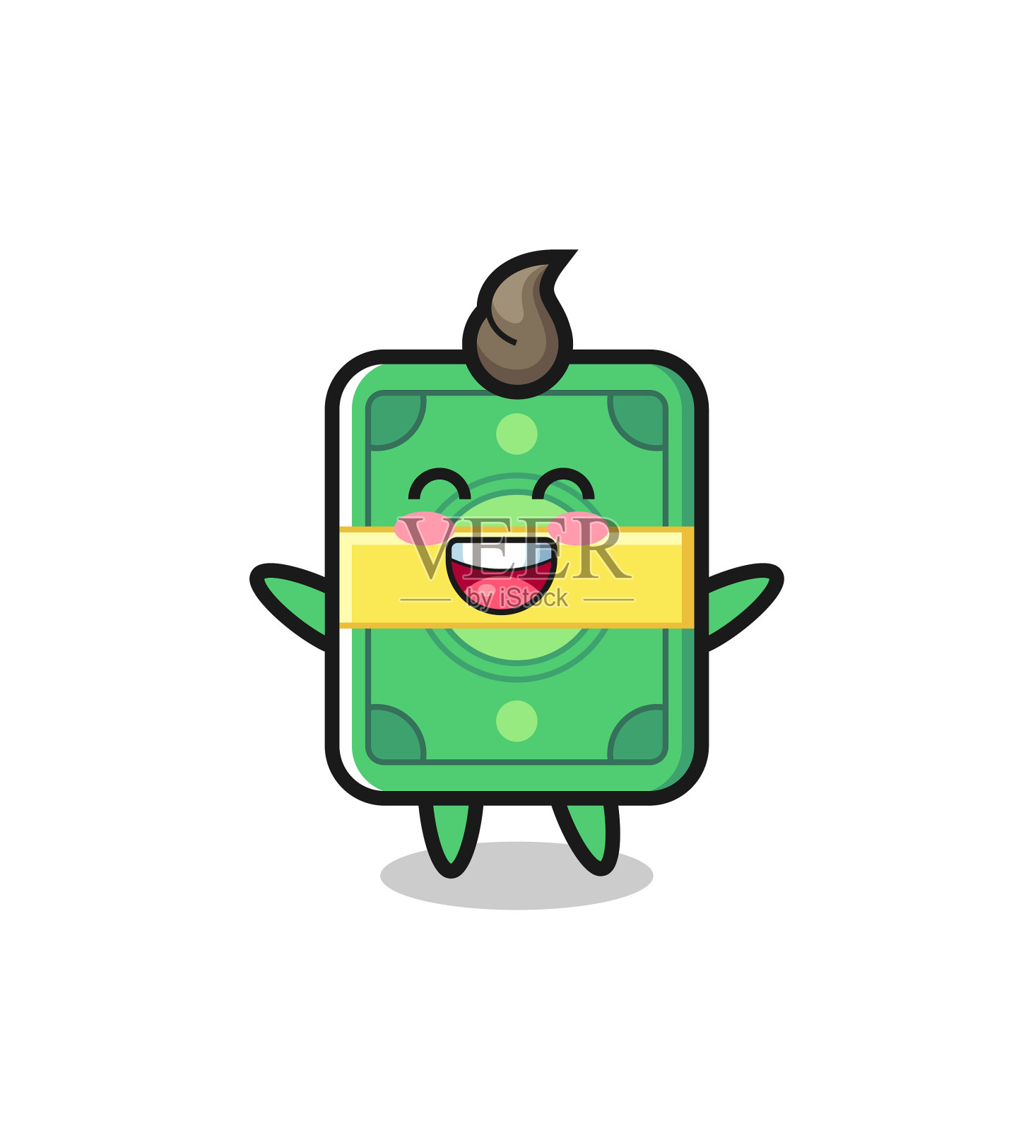 快乐宝贝金钱卡通人物设计元素图片