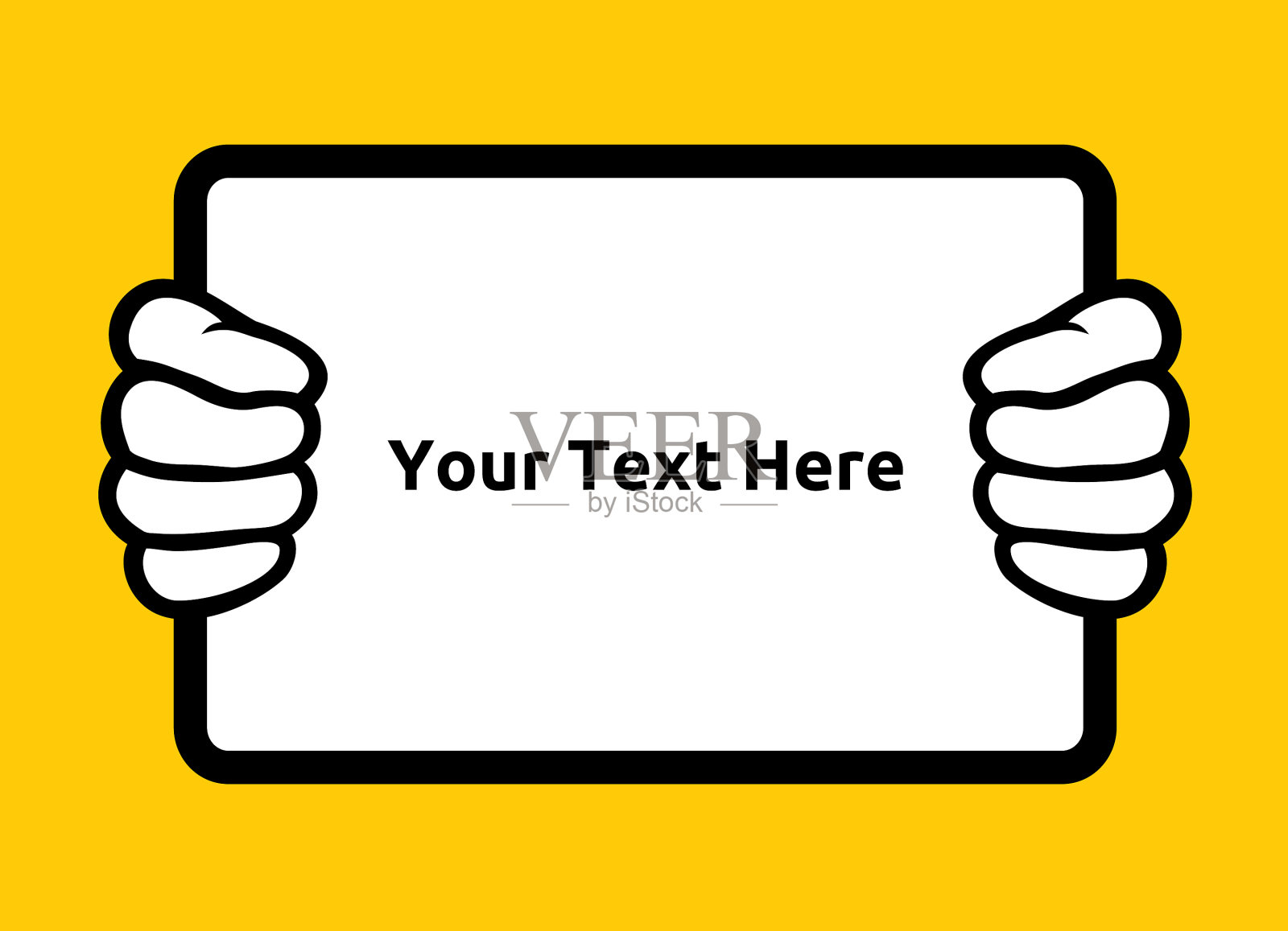 手握空白表格插画图片素材