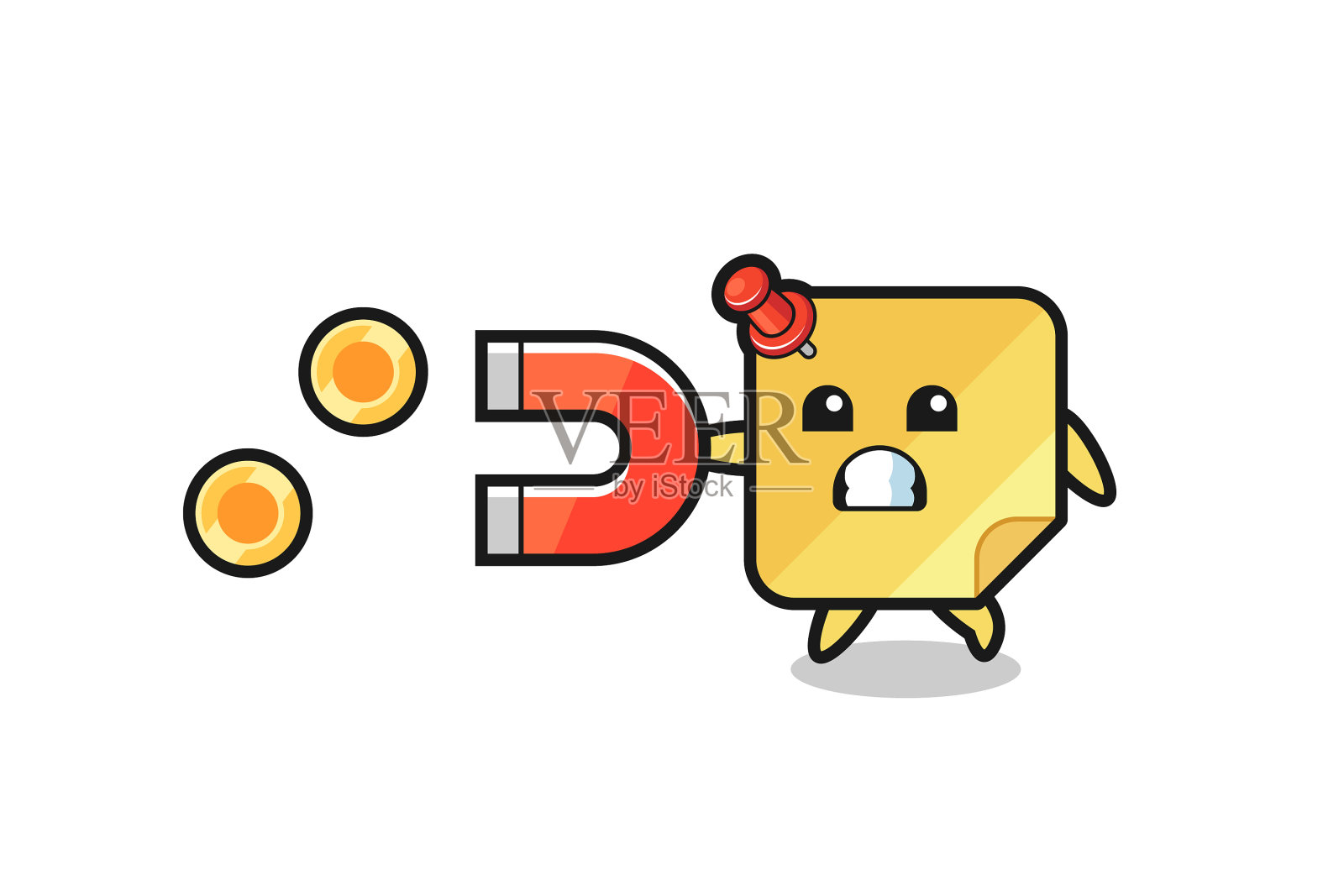 便签的特点是拿着磁铁去抓设计元素图片