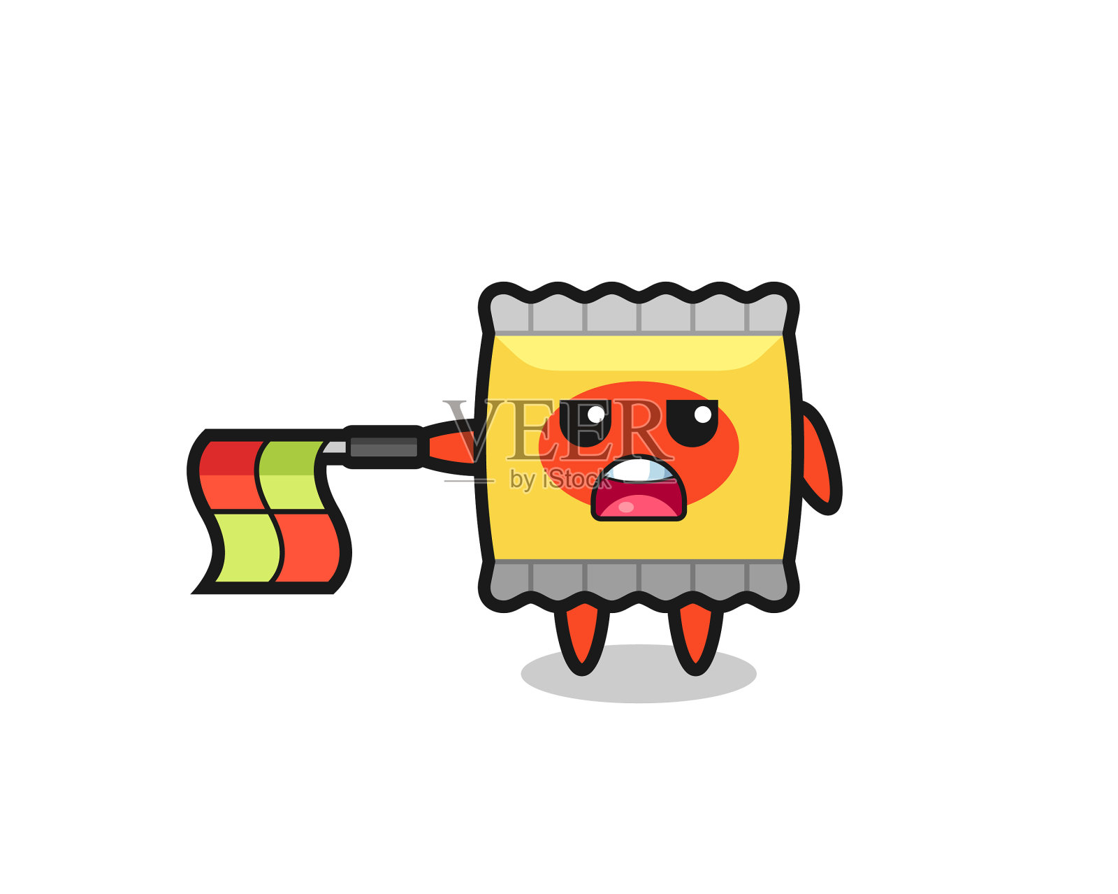 小吃性格为线裁判员手持旗帜设计元素图片