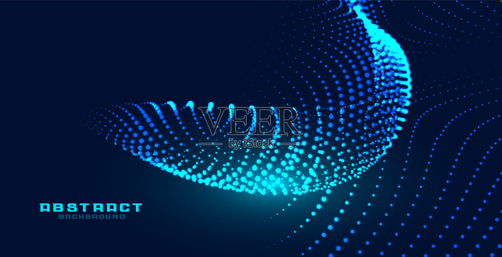 动态粒子发光波效应背景插画图片素材