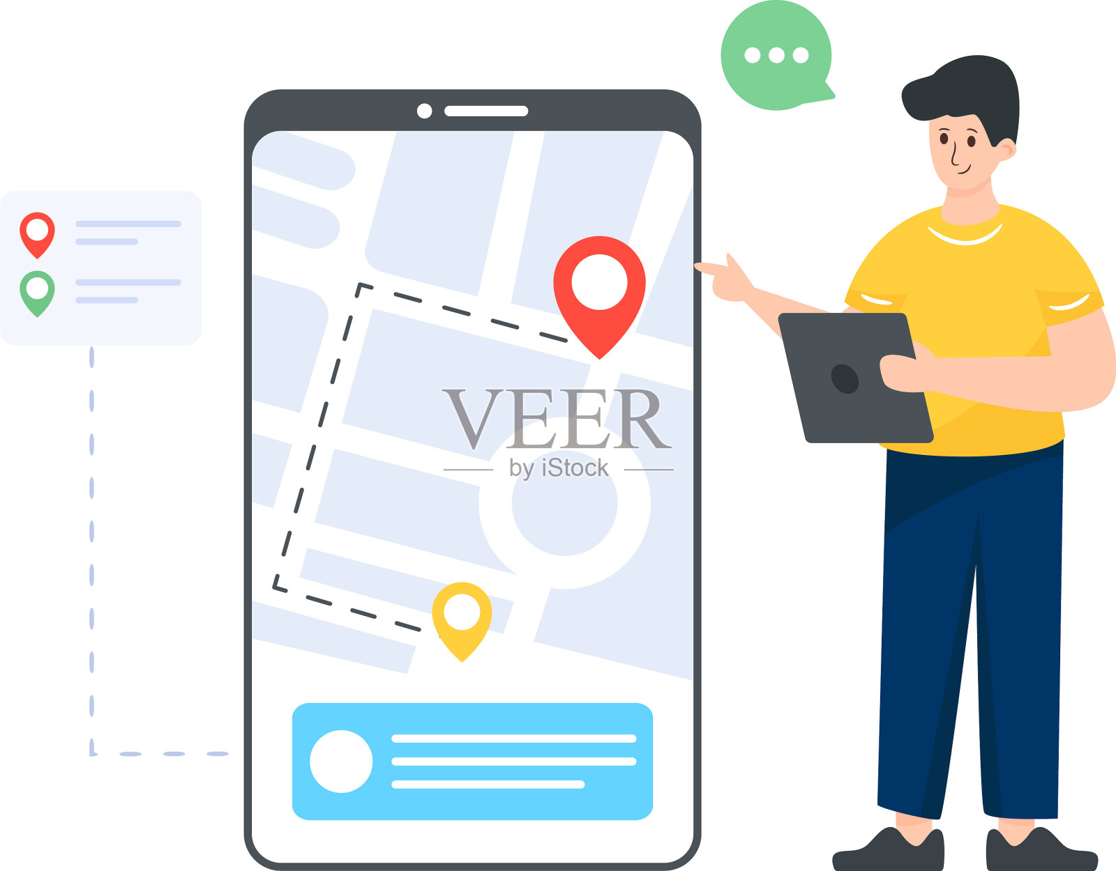 gps导航插画图片素材