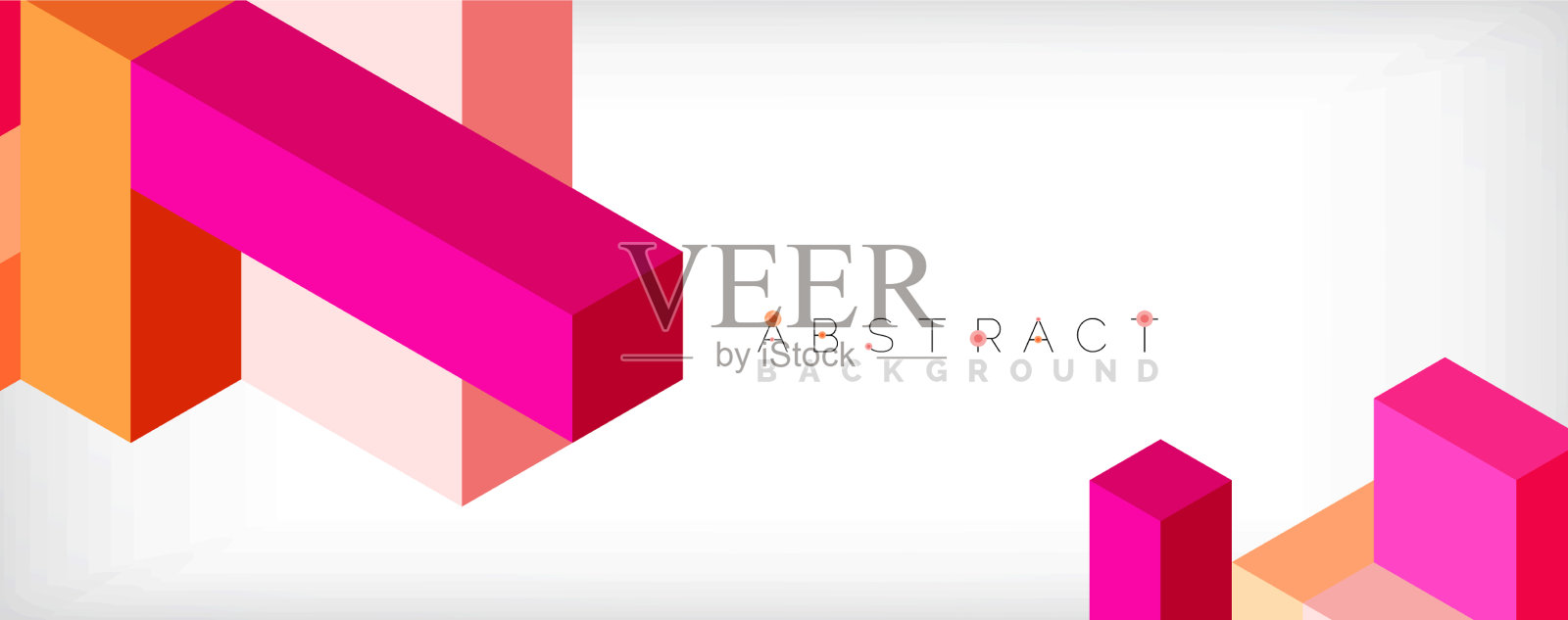 抽象背景三维立方体和立方体元素插画图片素材