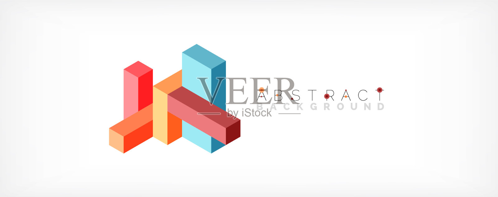 抽象背景三维立方体和立方体元素插画图片素材