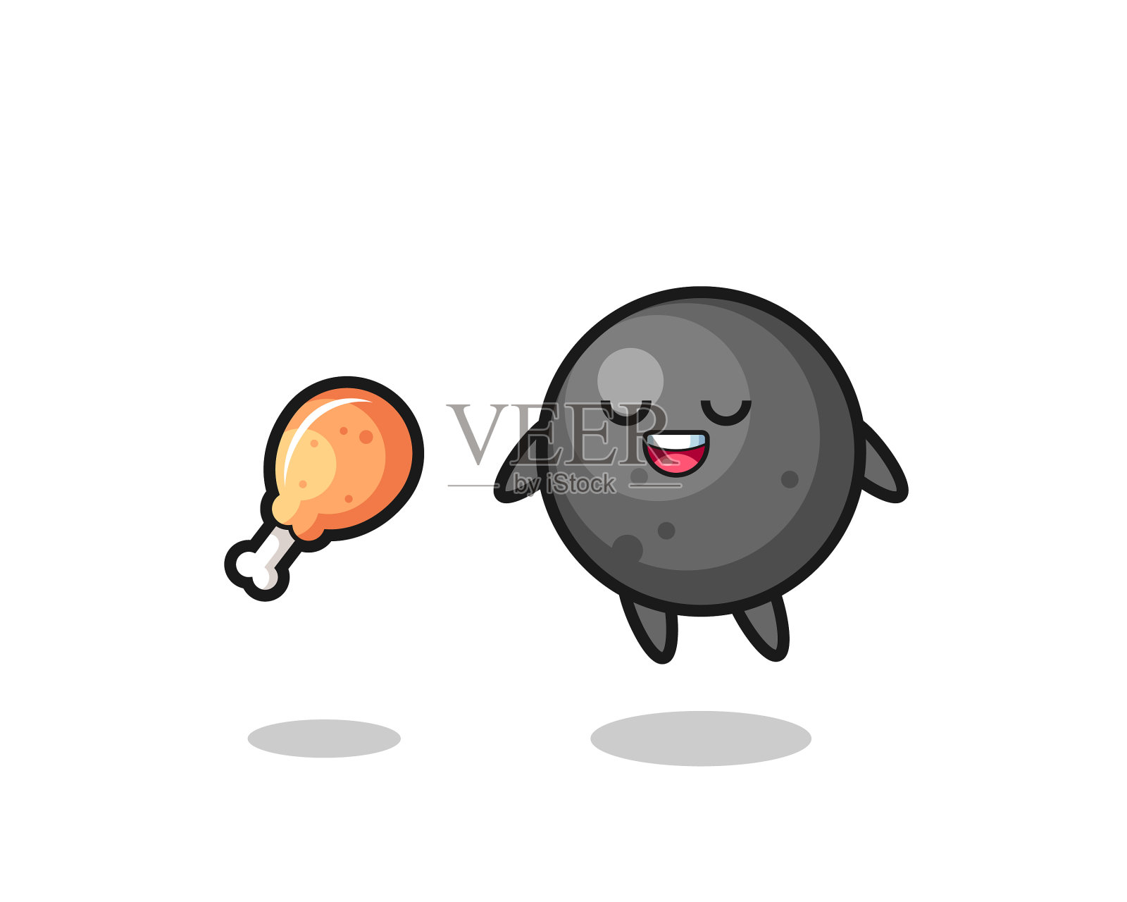 可爱的炮弹漂浮而动心，因为插画图片素材