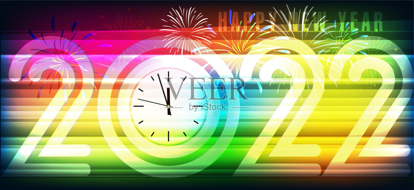 新年快乐2022背景金光闪闪插画图片素材