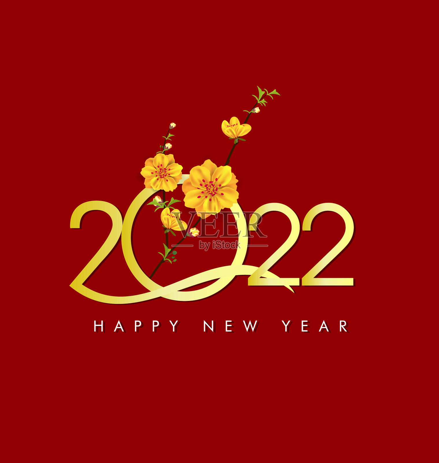 2022年春节，虎年红又红插画图片素材