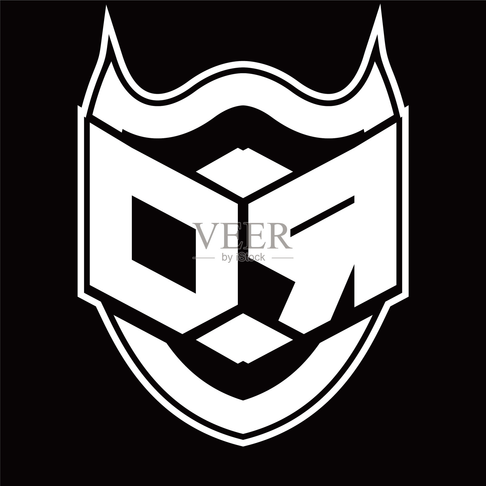 博士徽标设计与屏蔽隔离插画图片素材