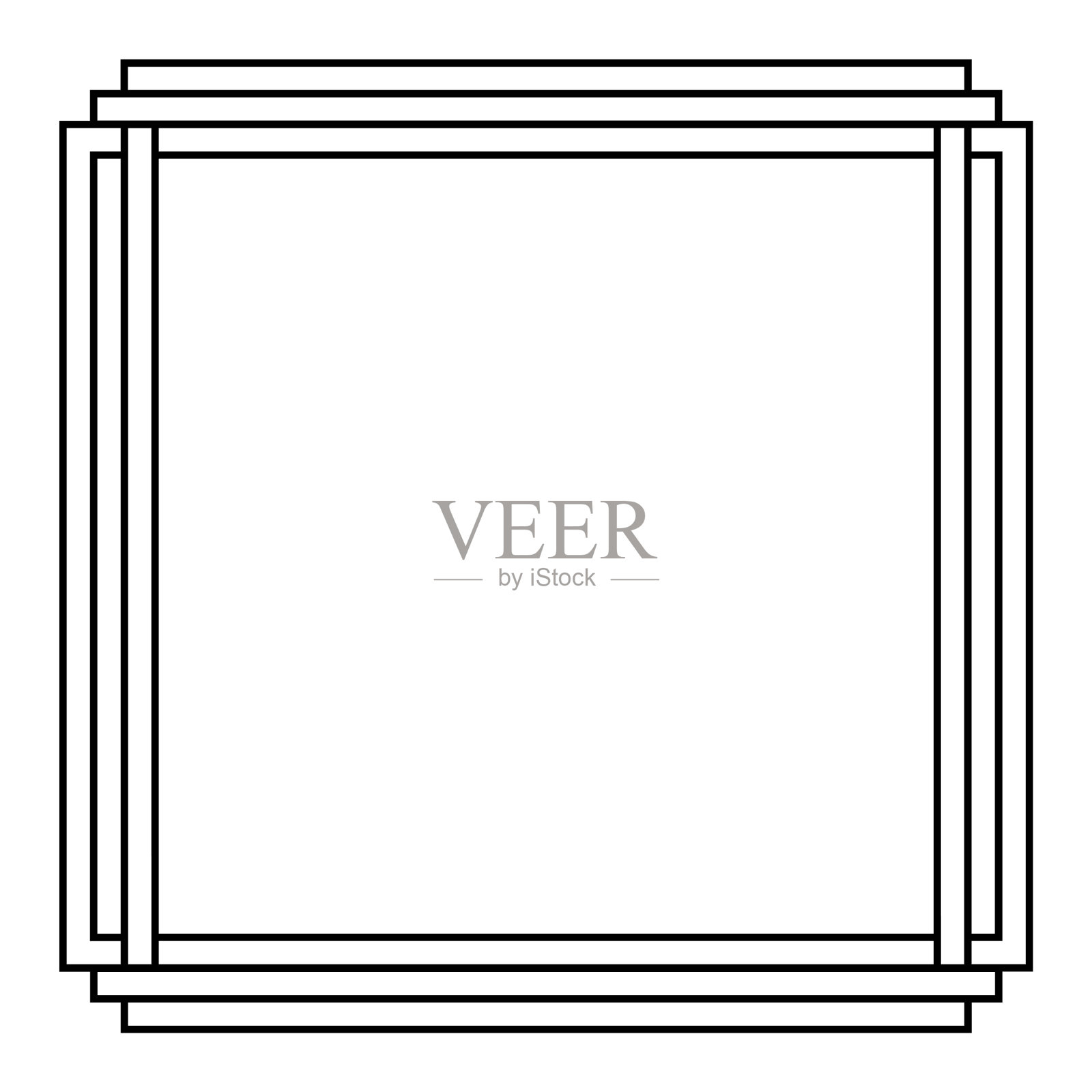 白色背景上的抽象框架插画图片素材