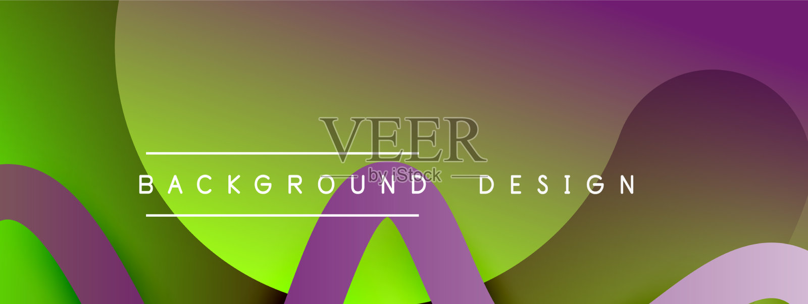 抽象梯度背景与波浪线插画图片素材