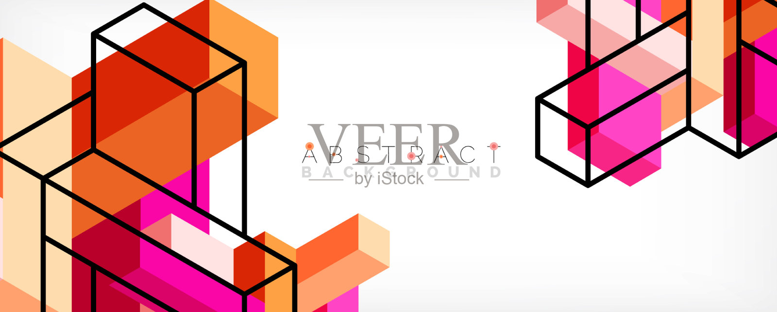 抽象背景三维立方体和立方体元素插画图片素材