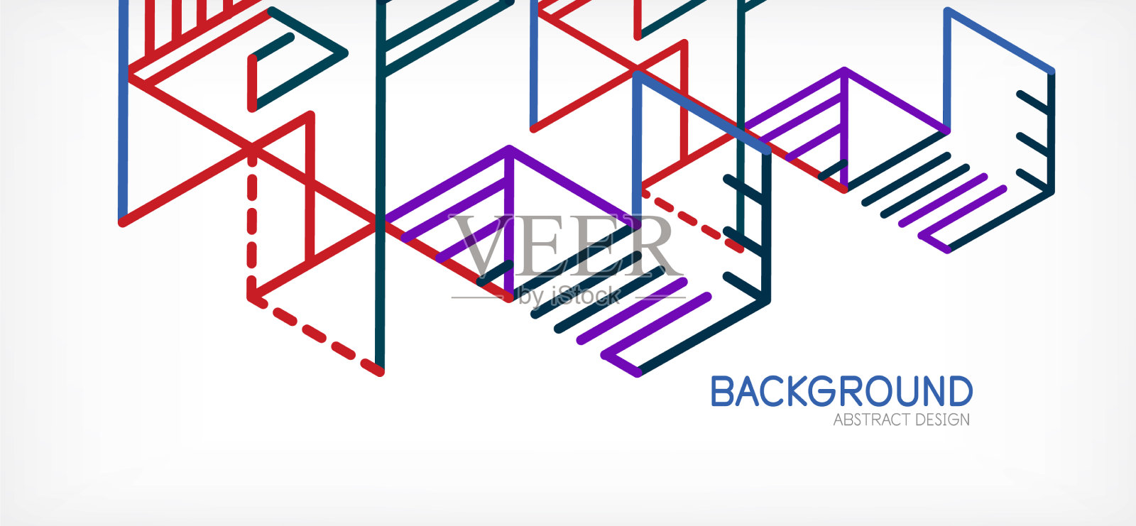 抽象的背景色线在白色上插画图片素材