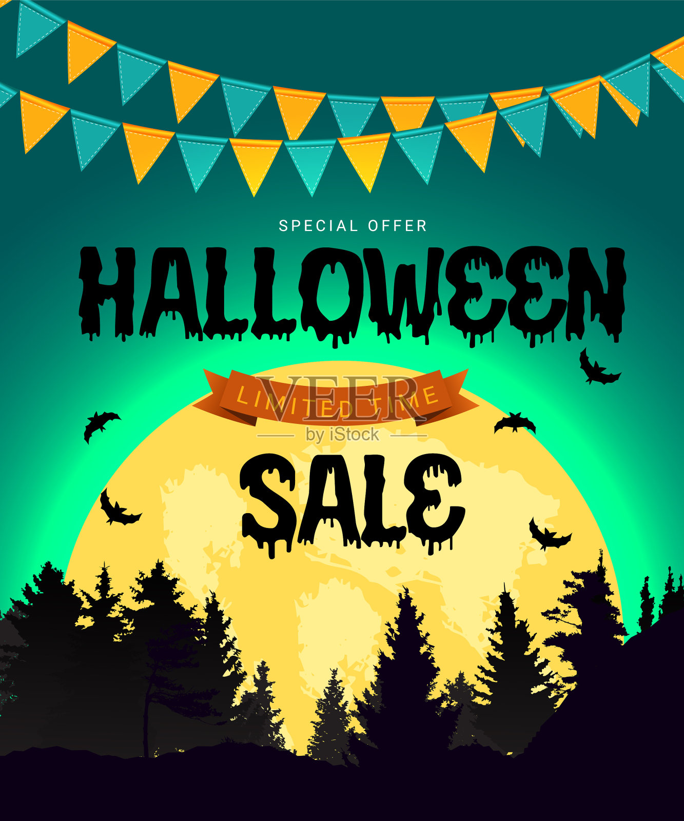 万圣节派对背景模板设计模板素材