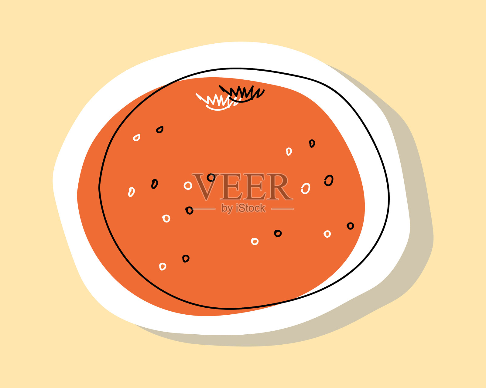 橘子的插画图片素材