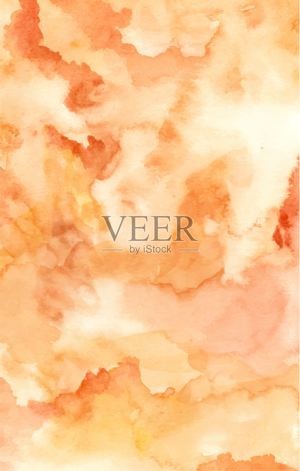 手绘的棕色抽象水彩背景。插画图片素材