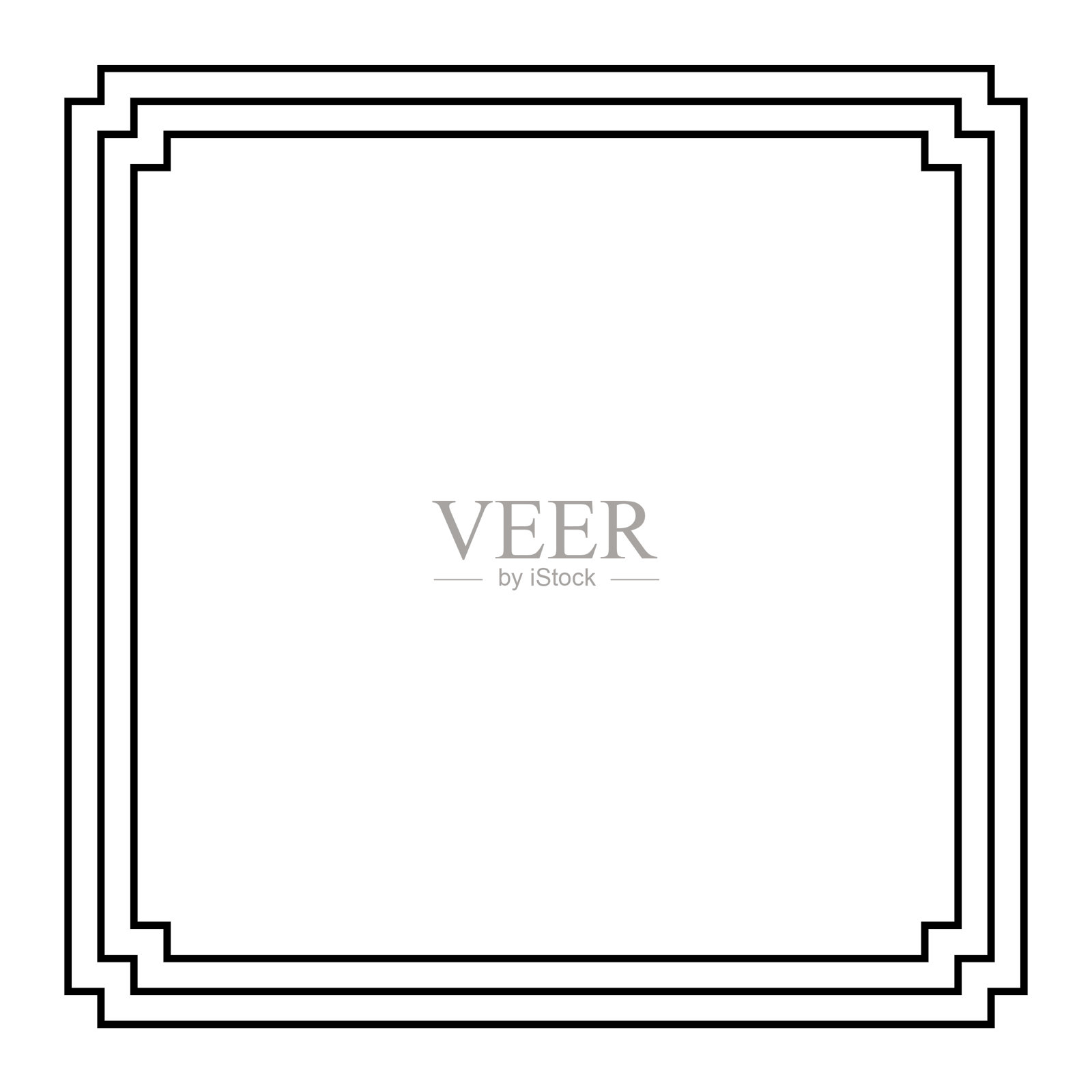 白色背景上的抽象框架插画图片素材