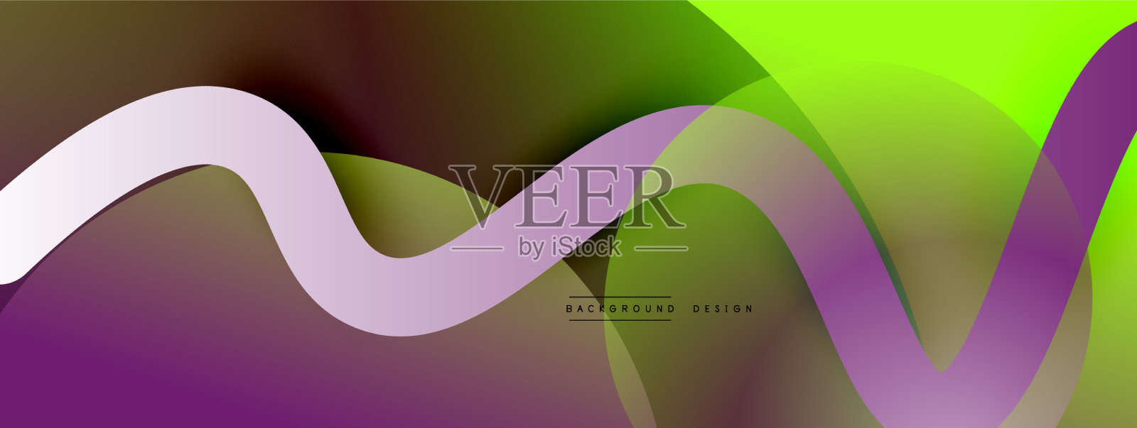 抽象梯度背景与波浪线插画图片素材