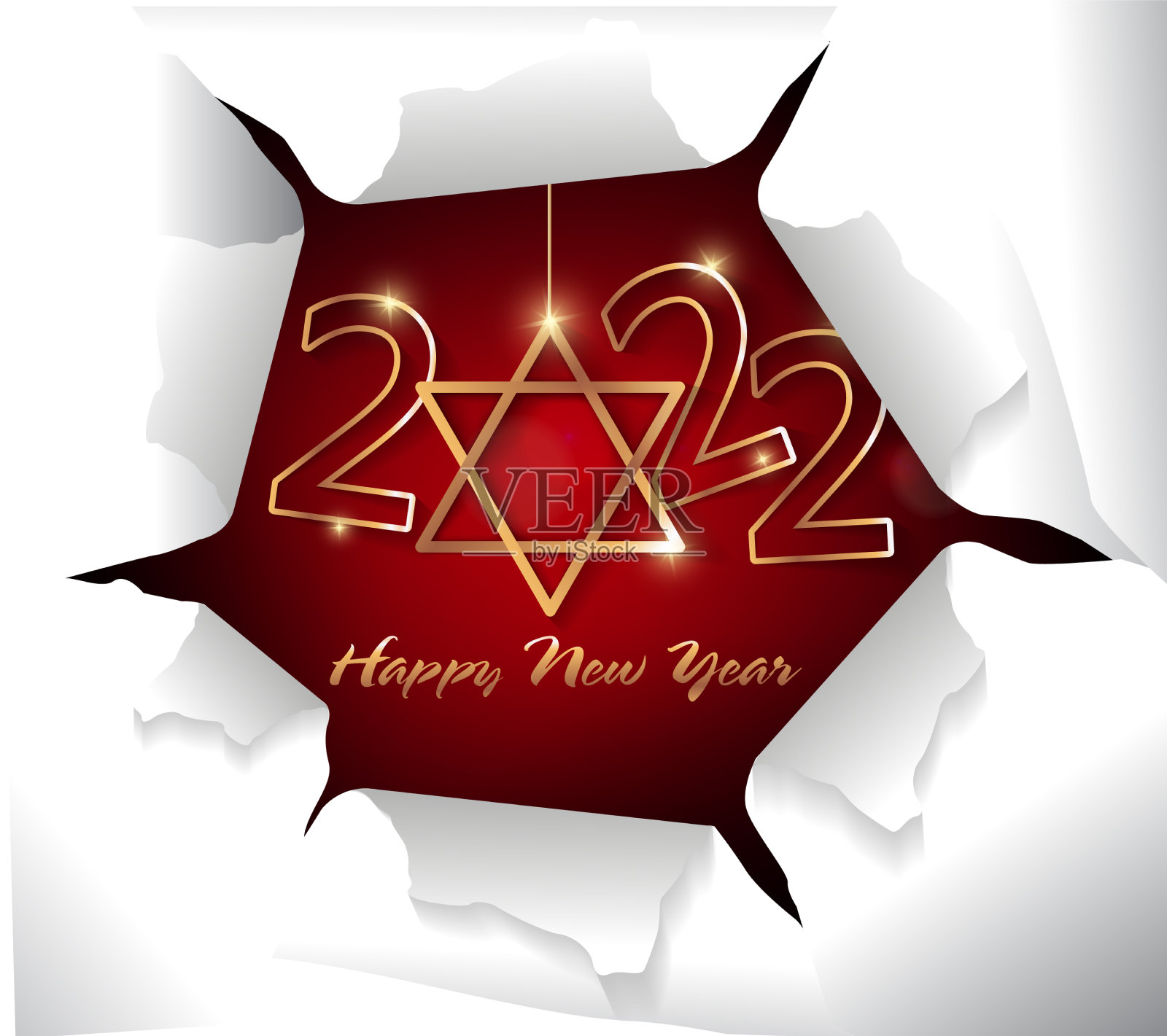 新年快乐2022背景金光闪闪插画图片素材