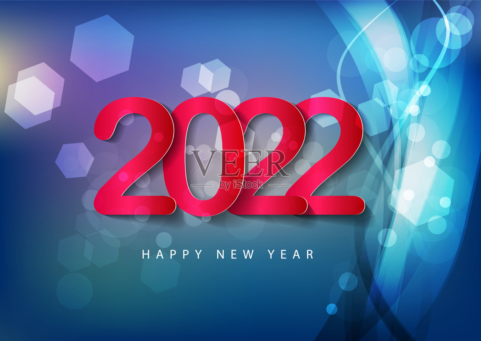 新年快乐2022背景金光闪闪插画图片素材