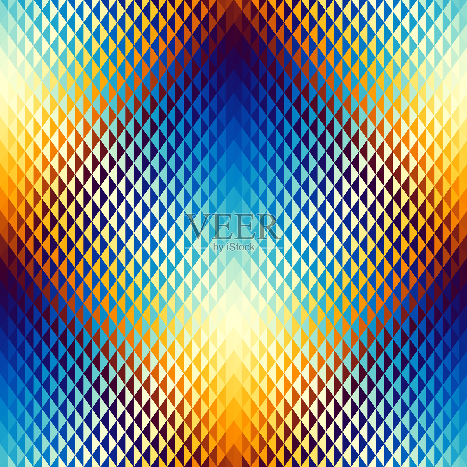 几何抽象图案在低聚风格插画图片素材