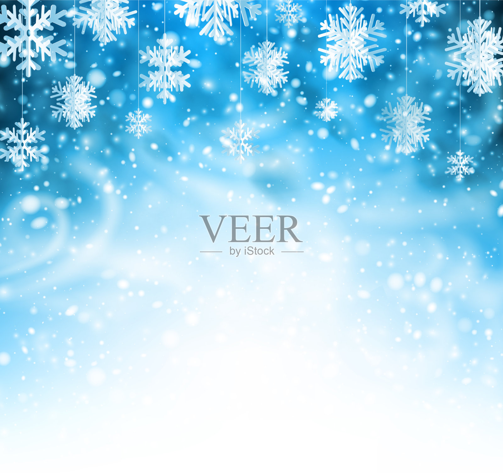 冬天的背景与旋风和雪花插画图片素材