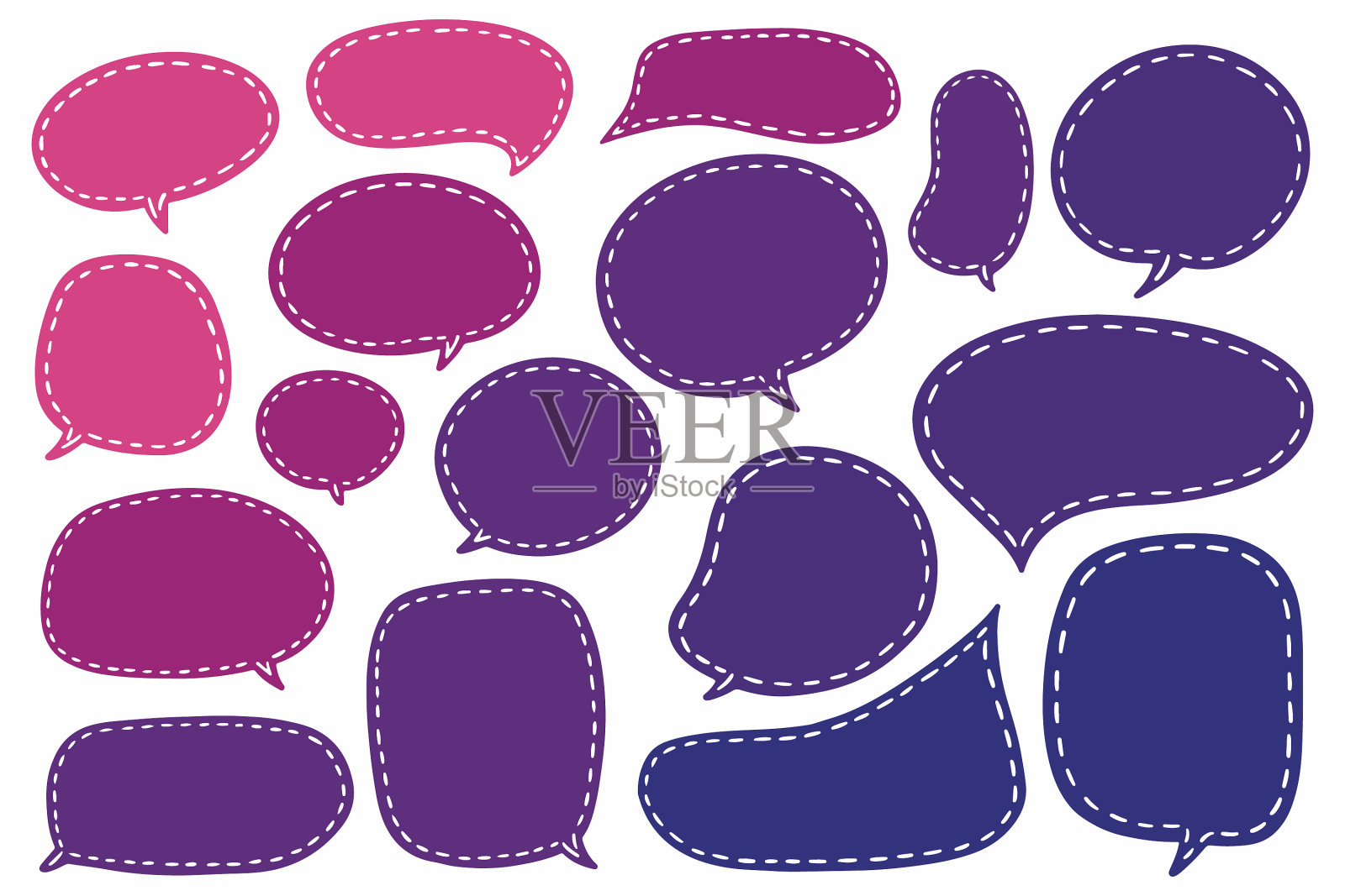 演讲泡沫集插画图片素材