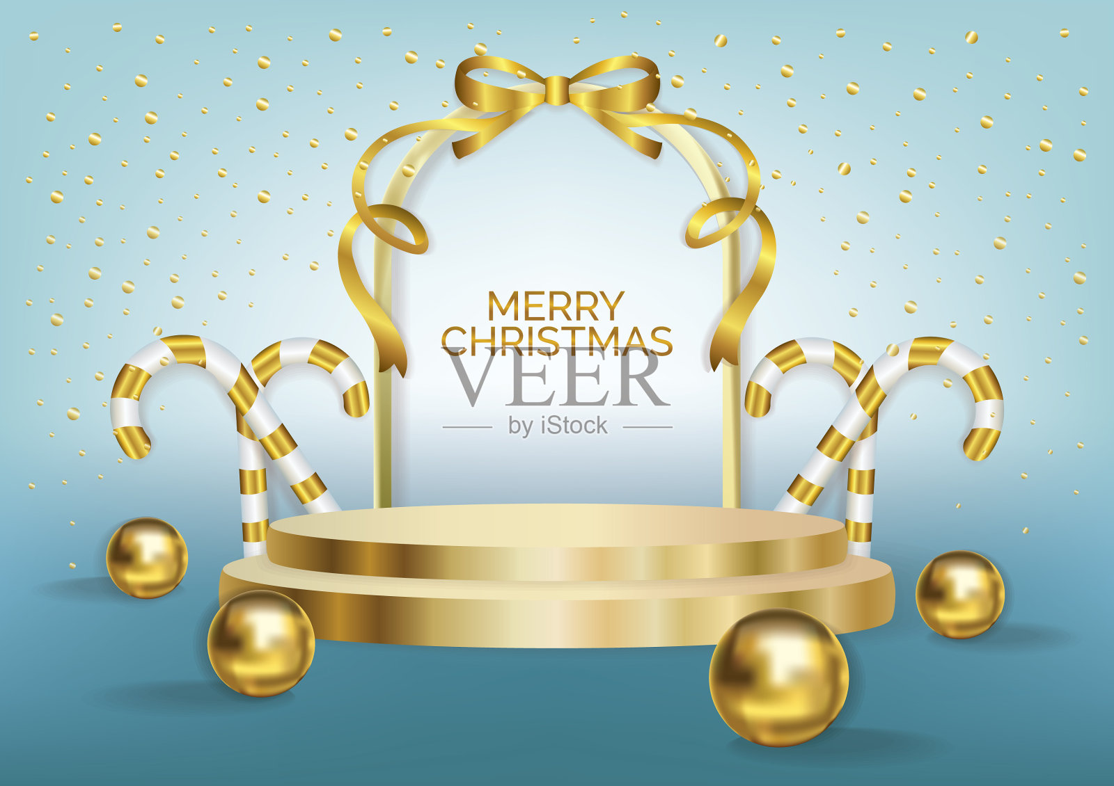 圣诞讲台艺术背景插画图片素材