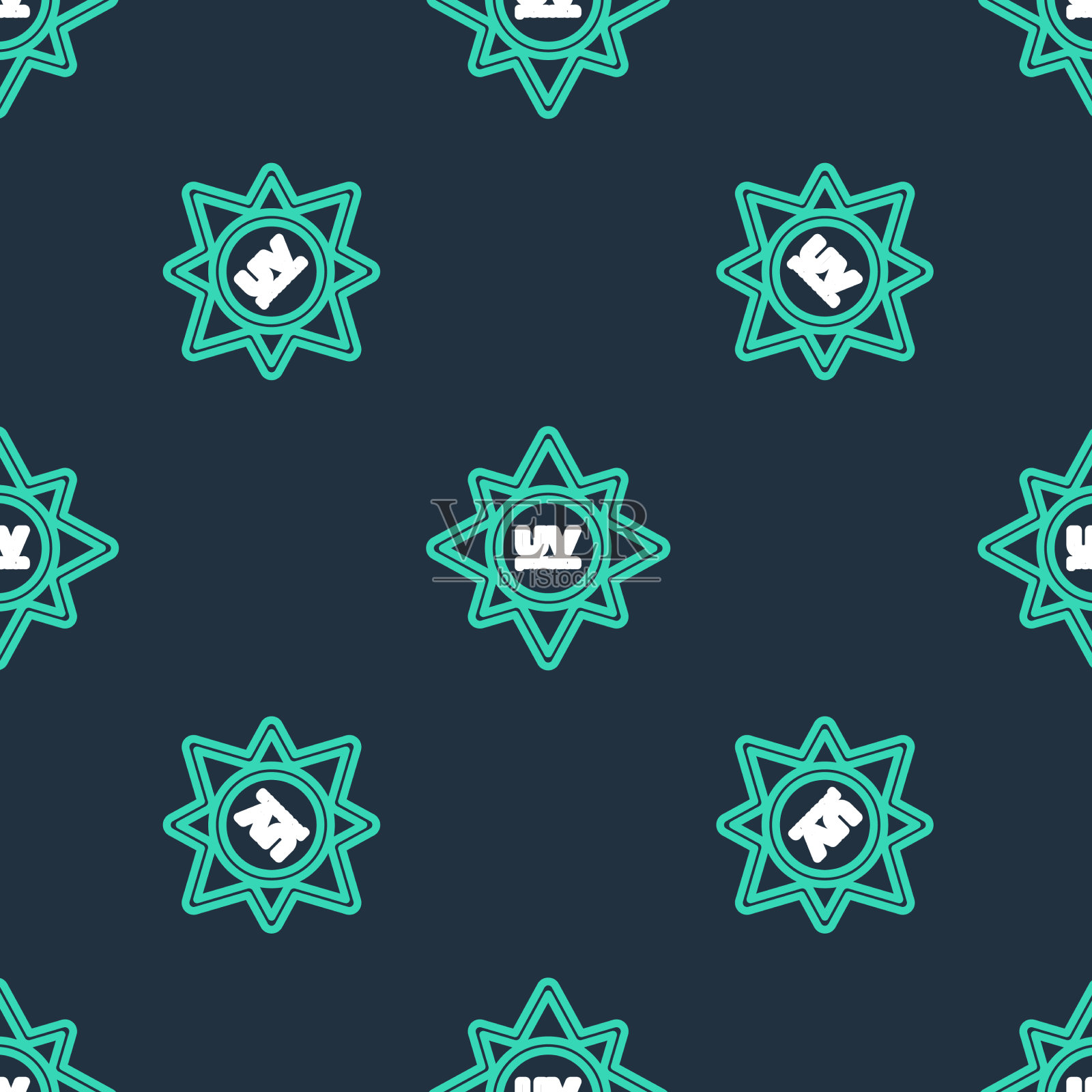 线uv防护图标隔离无缝图案插画图片素材