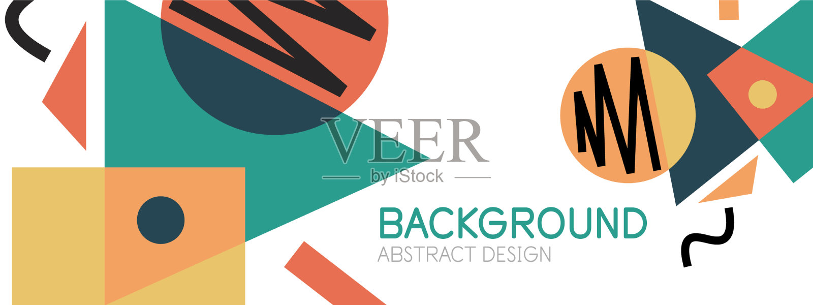 抽象的背景与块线几何插画图片素材