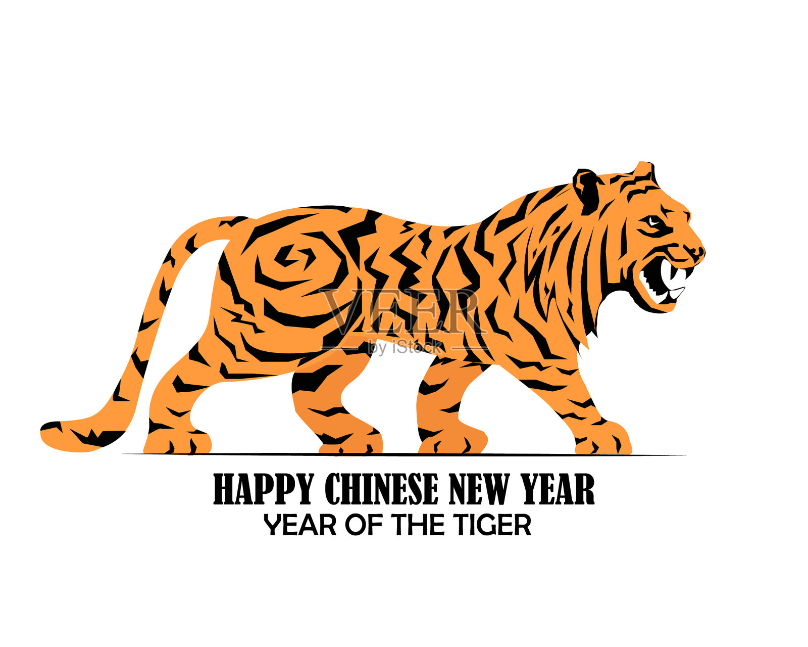 2022年春节，虎年红又红插画图片素材