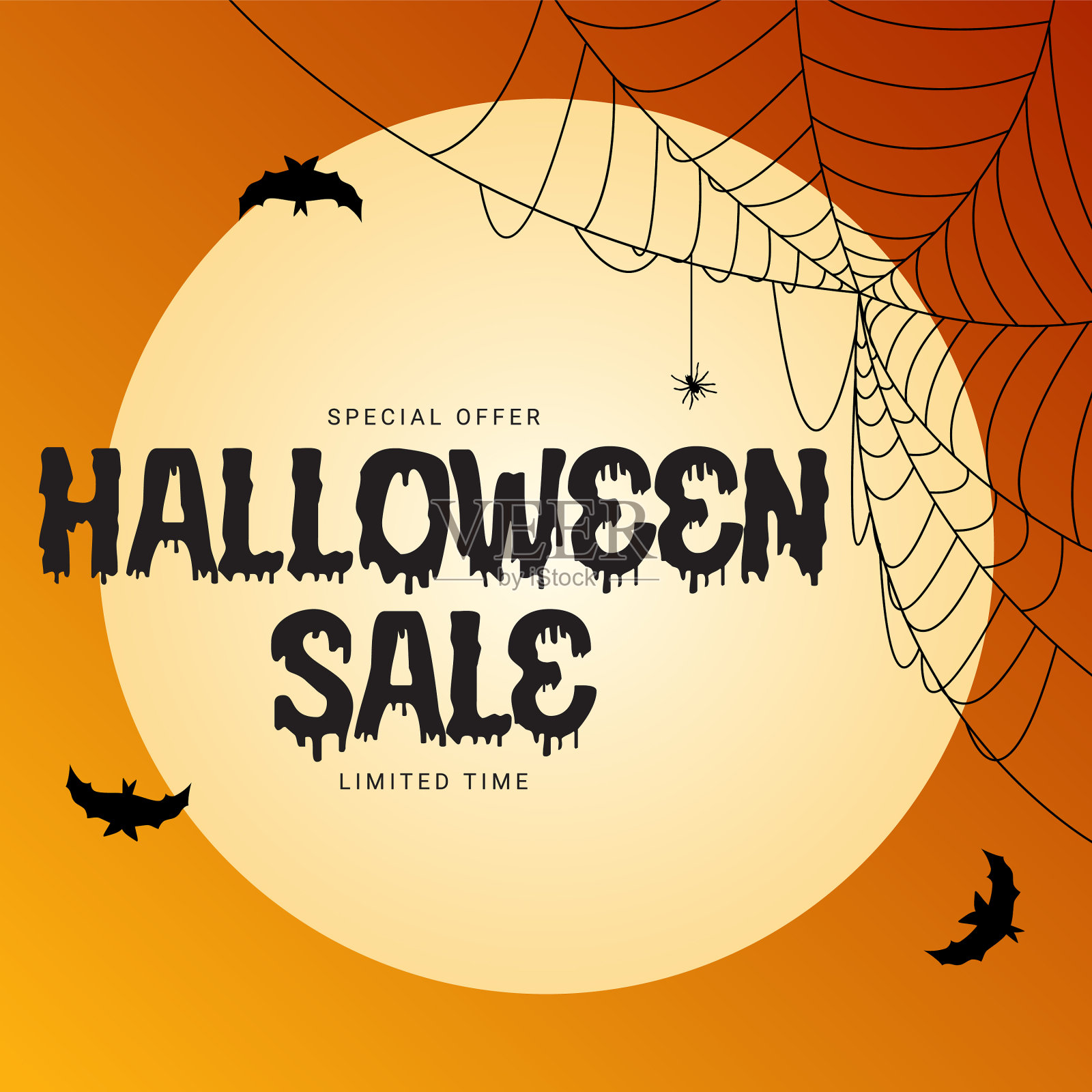 快乐万圣节商店现在海报模板上设计模板素材